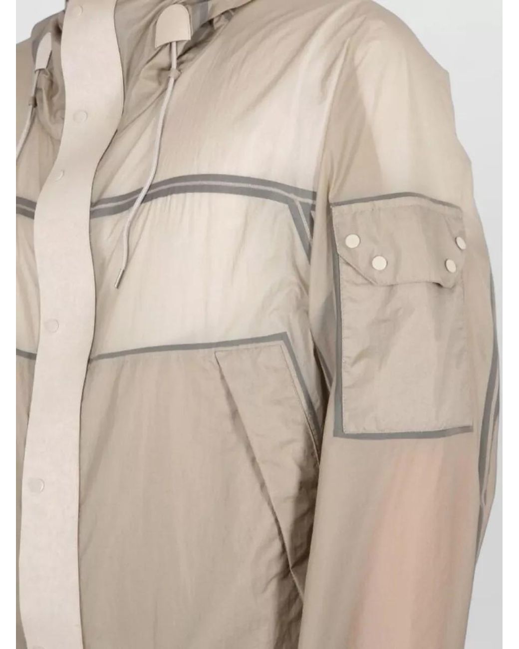C P Company White Hooded Raincoat for men