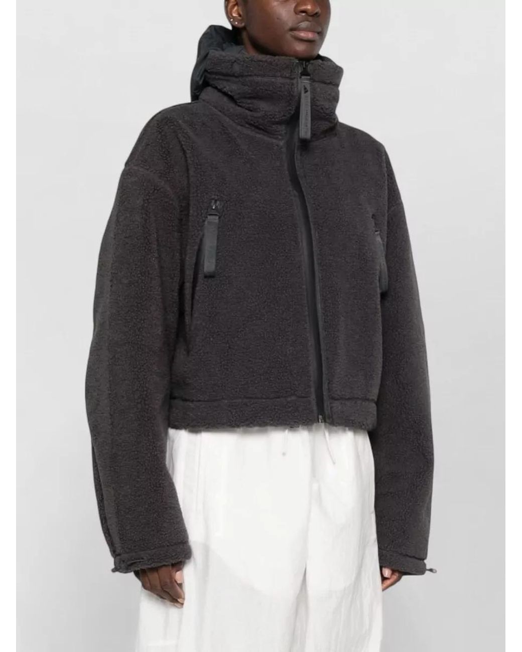 Adidas By Stella McCartney White Hooded Zip-Up Jacket