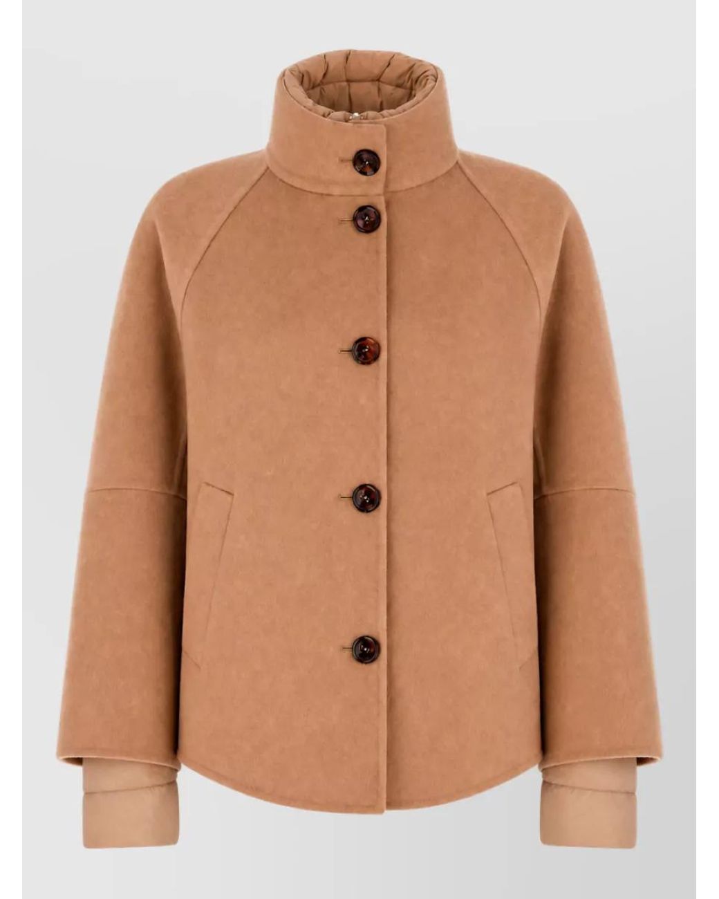 Moorer Brown Cashmere Down Fitted Jacket