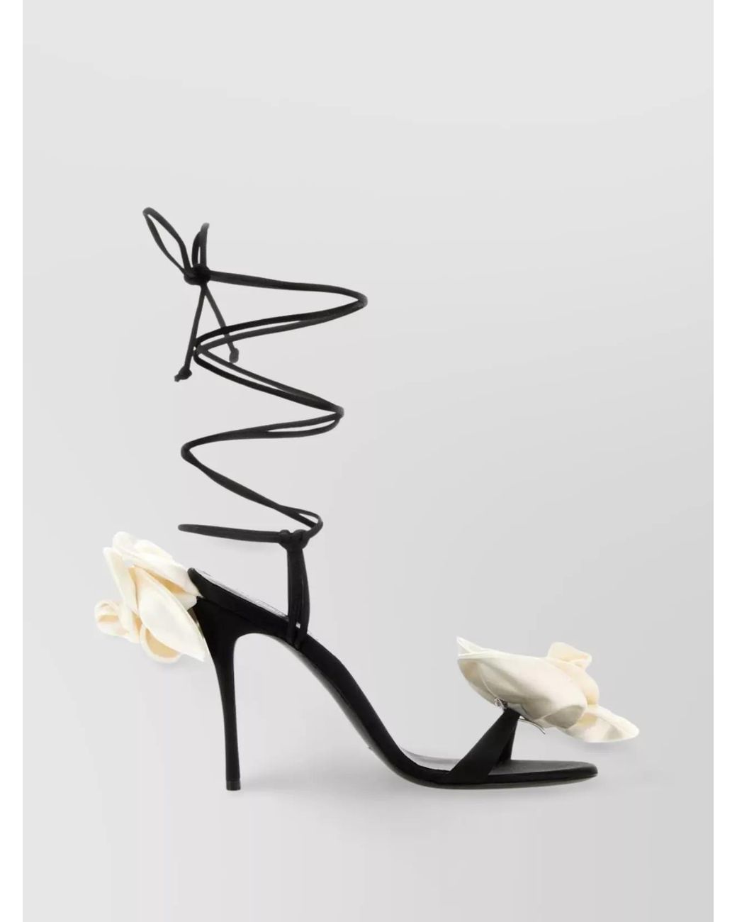 Magda Butrym White Satin Sandals