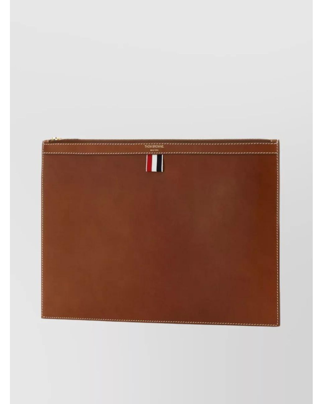 Thom Browne Brown Leather Document Holder for men