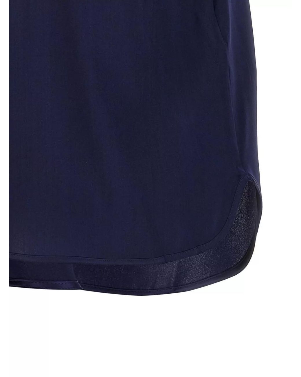 Pinko Blue Sleeveless Scoop Neck Lightweight Fabric Top