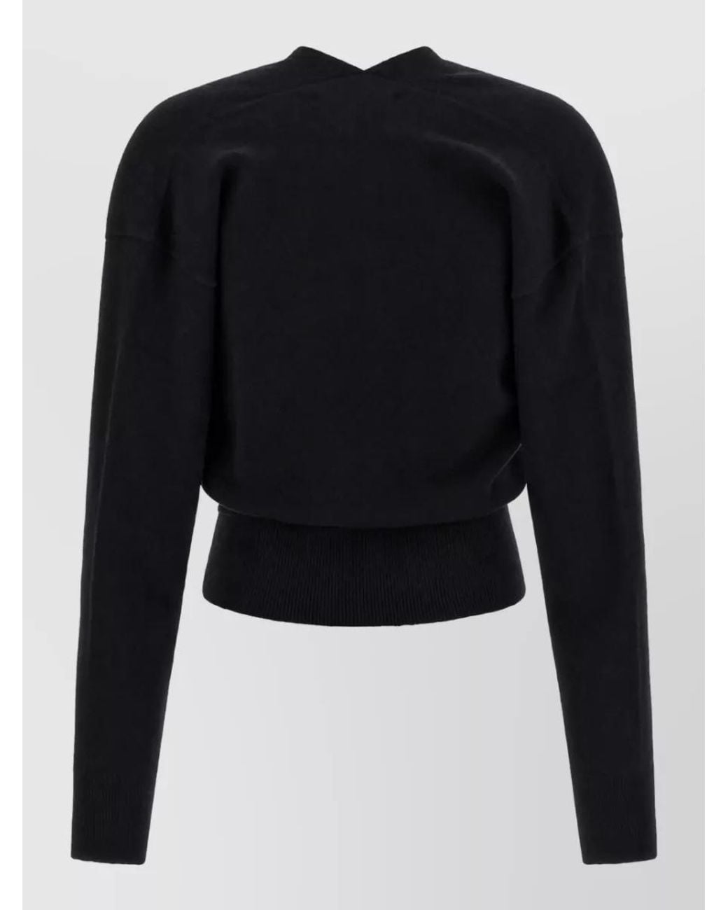 Extreme Cashmere Black Cashmere Ribbed Wrap Cardigan