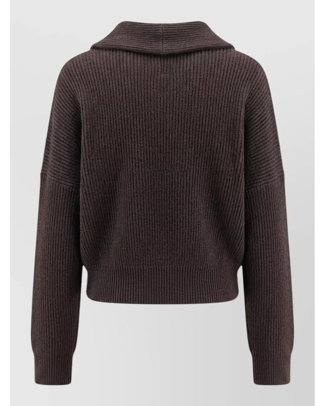 Brunello Cucinelli Black Cashmere Ribbed Trim Wrap Cardigan