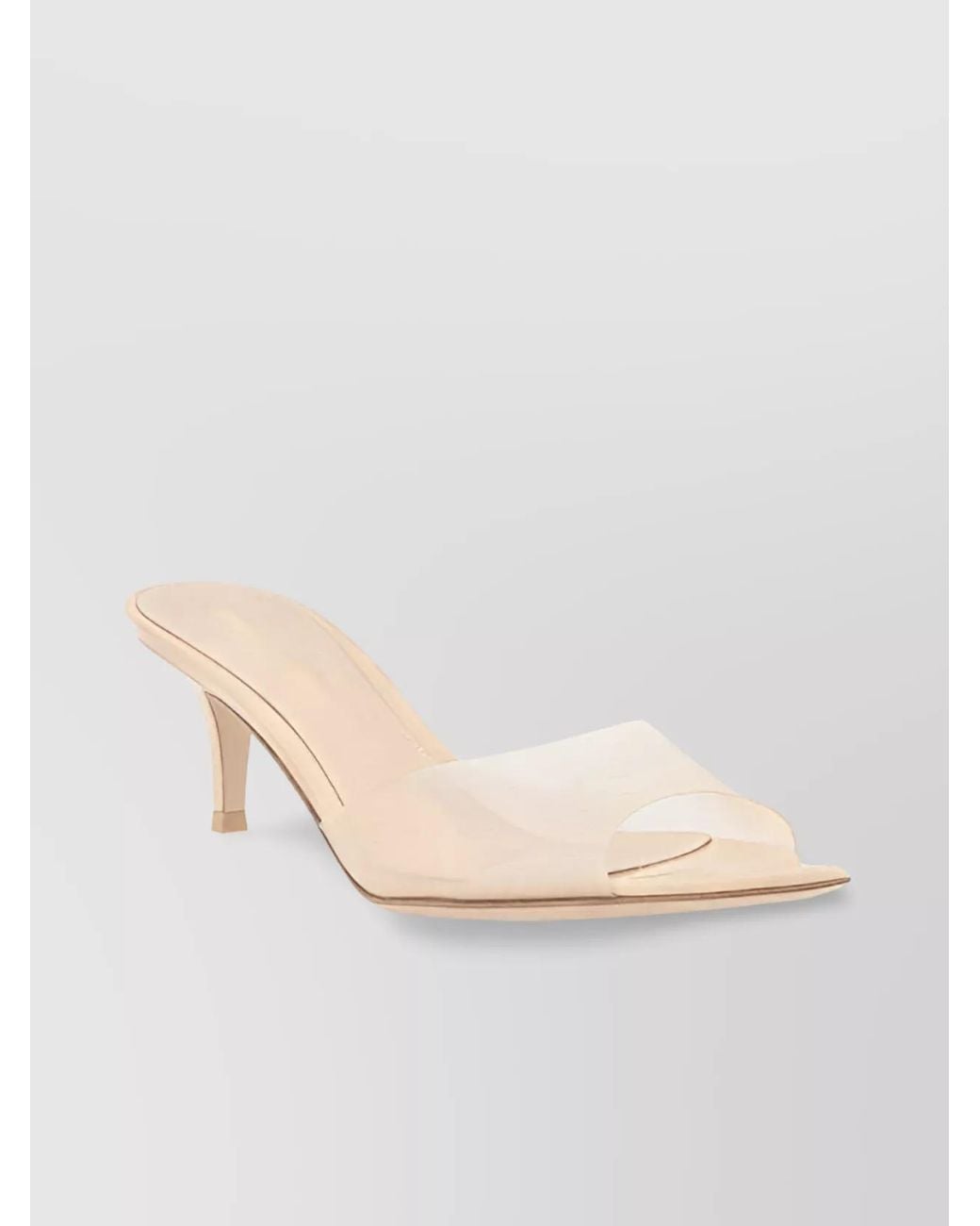 Gianvito Rossi White Patent Leather Mules
