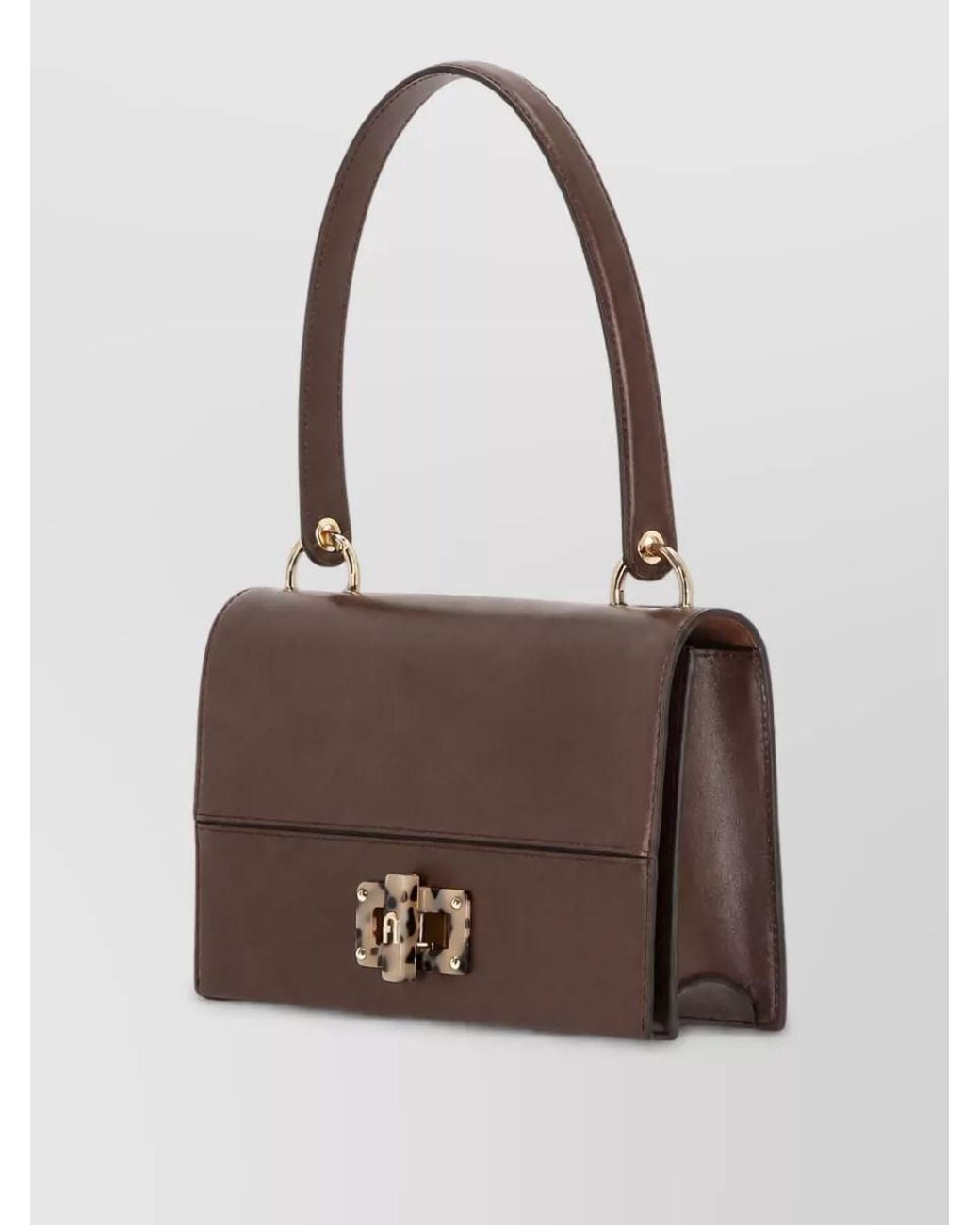 Furla Brown Amelia M Leather Crossbody Bag