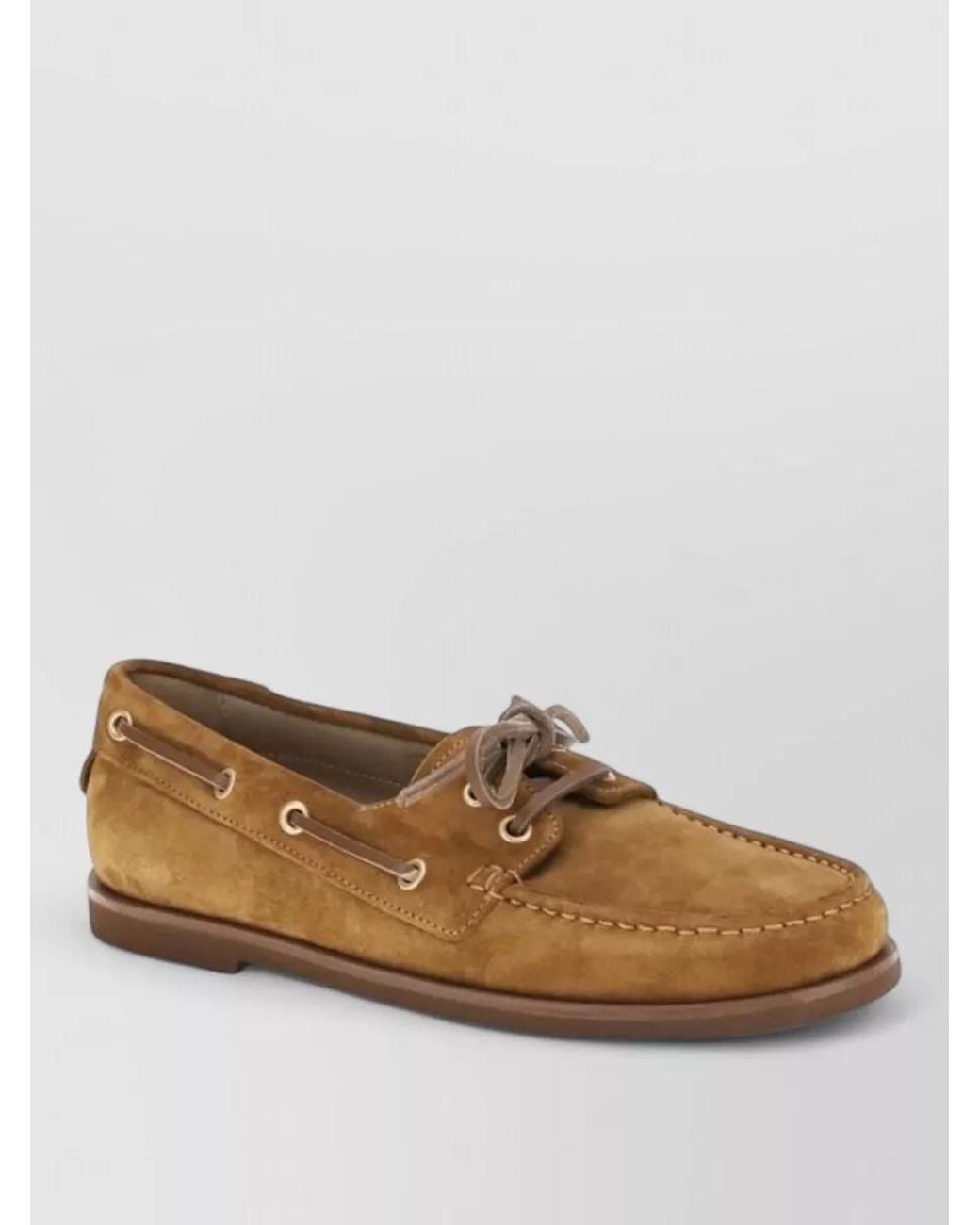 Gianvito Rossi Brown Calf Leather Boat Shoes