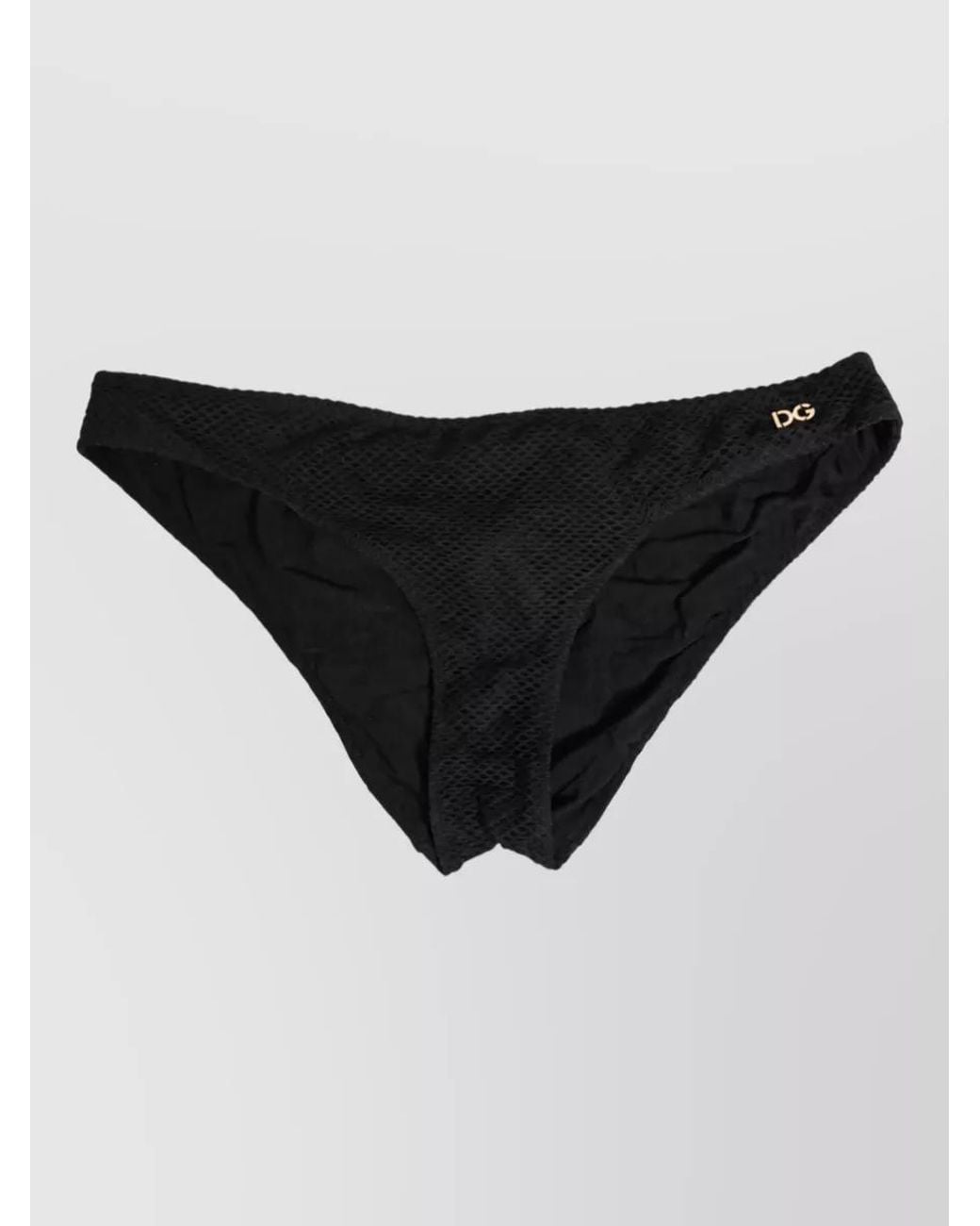 Dolce & Gabbana Black Logo Plaque Regular Brief Underwear
