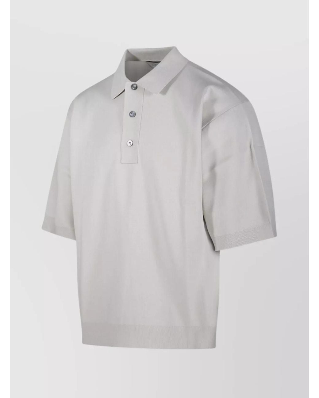 Studio Nicholson White Knitted Polo Shirt for men