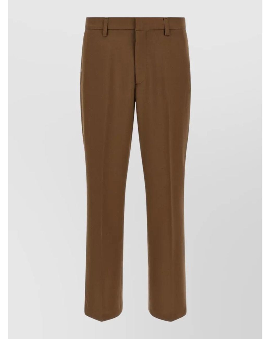 Department 5 Brown Wool Blend Straight-Leg Tailored Trousers for men