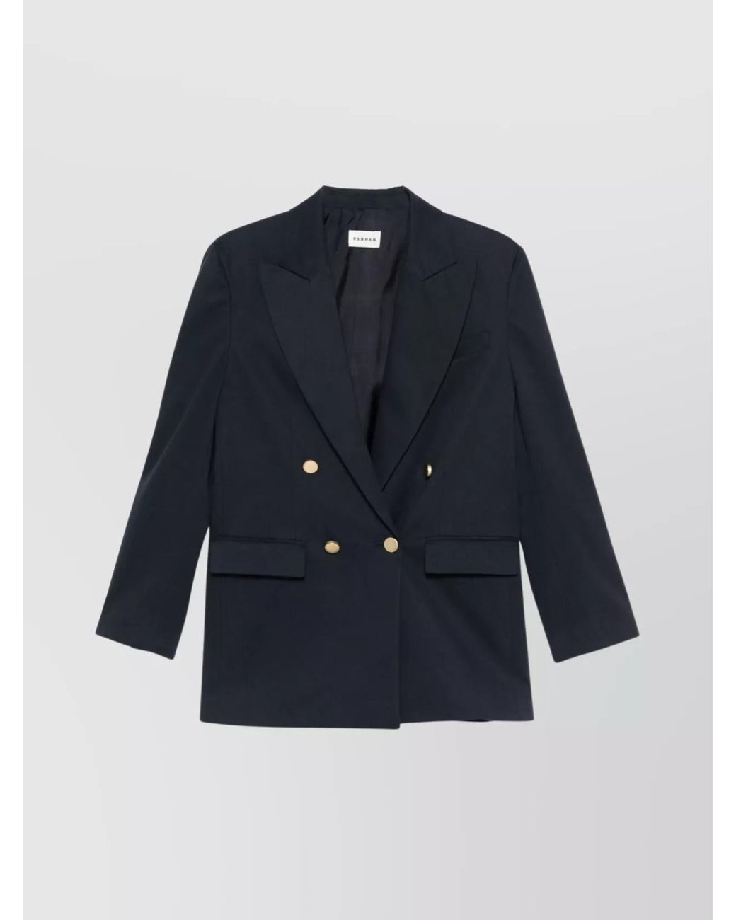 P.A.R.O.S.H. Blue Textured Double-Breasted Blazer