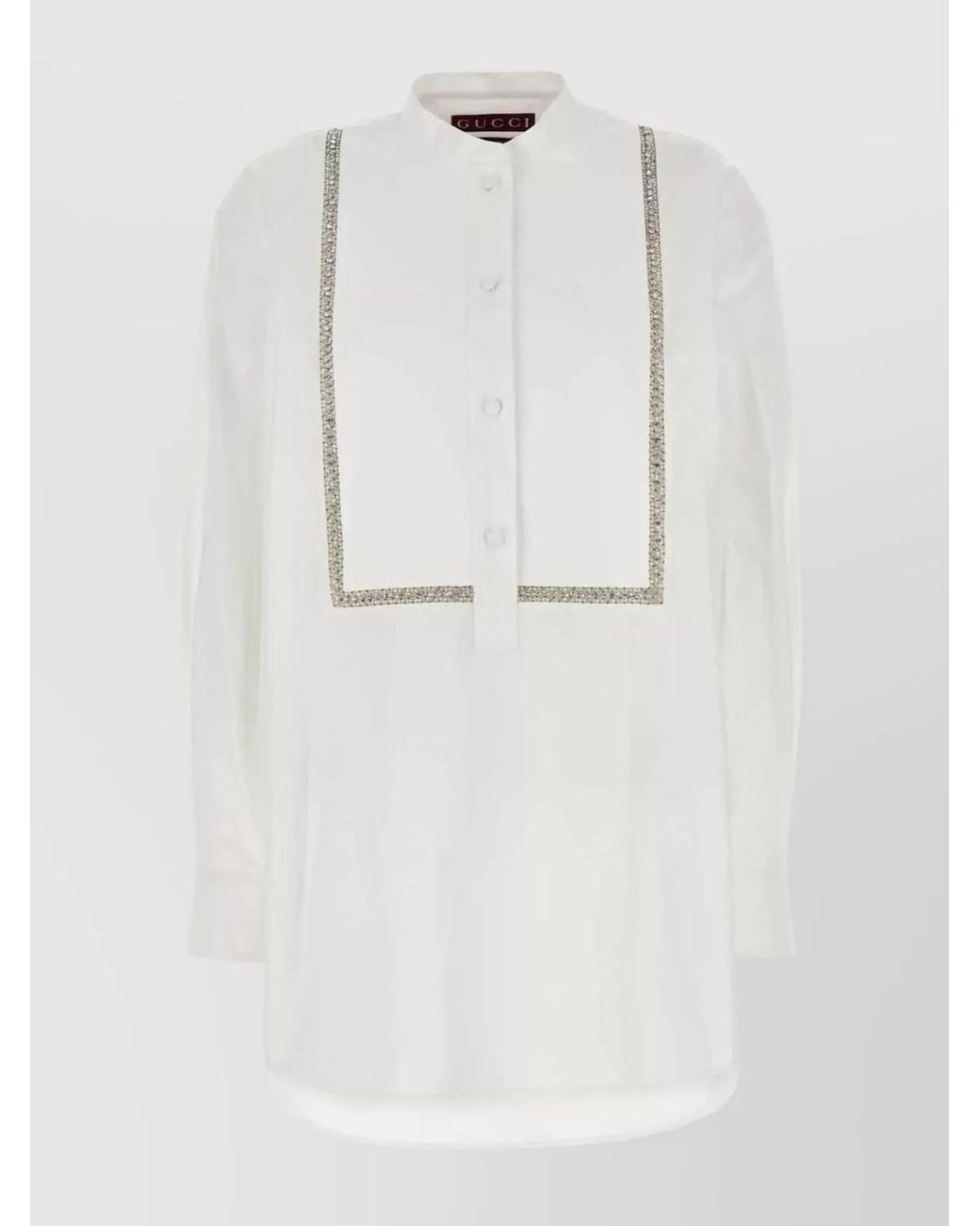 Gucci White Cotton Poplin Shirt for men