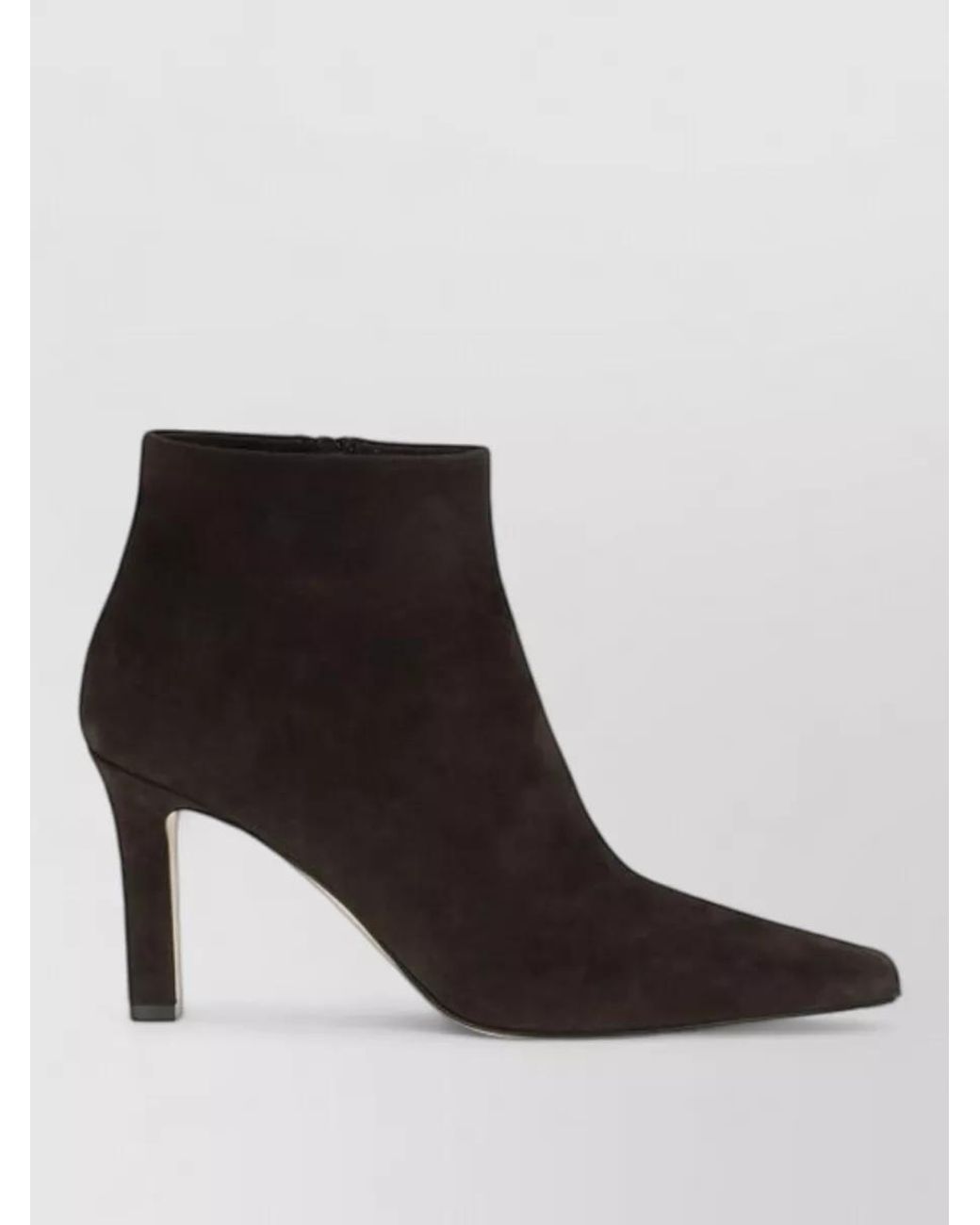 The Row Black Leather Ankle Boots