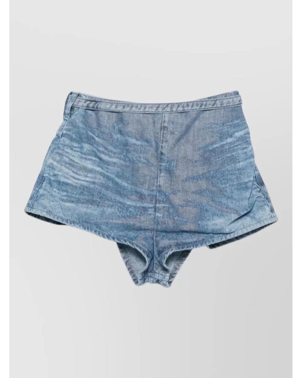 DIESEL Blue Denim High-Rise Short Shorts