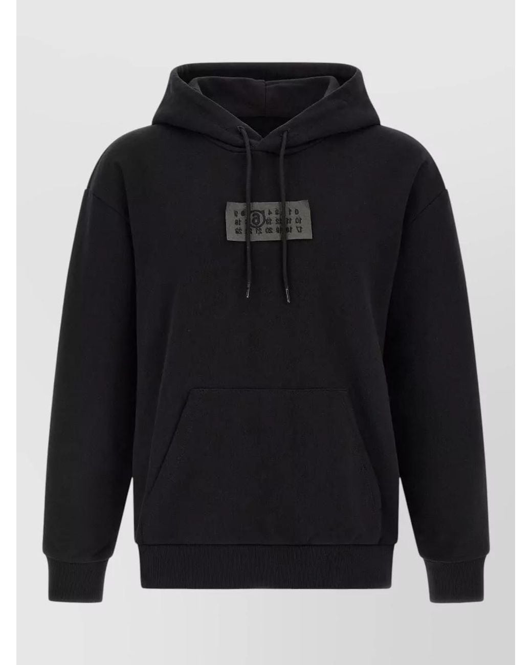 MM6 by Maison Margiela Blue Cotton Logo-Patch Hoodie for men