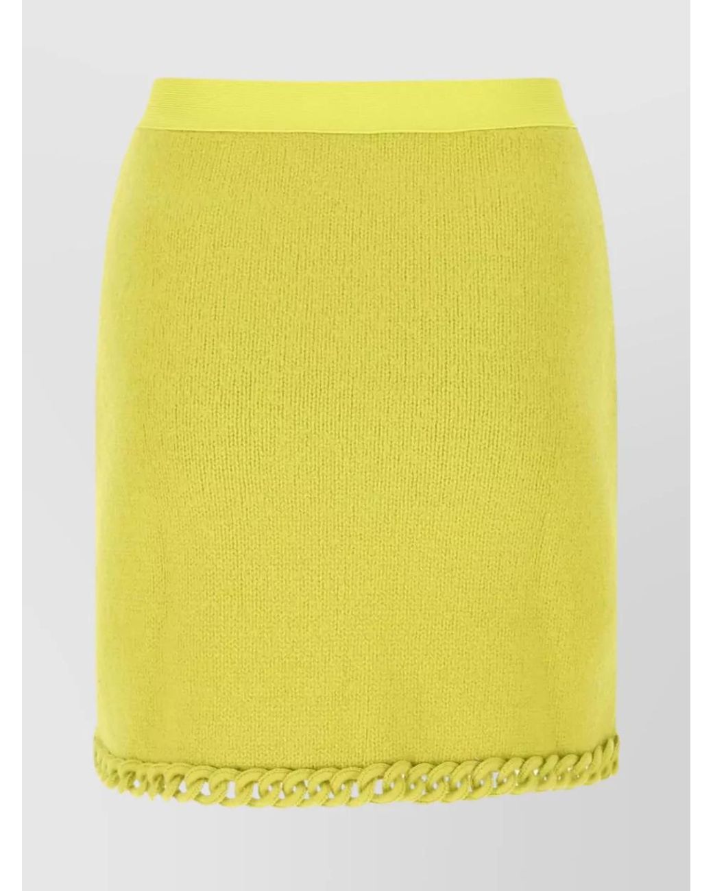 Bottega Veneta Yellow Wool Mini Skirt