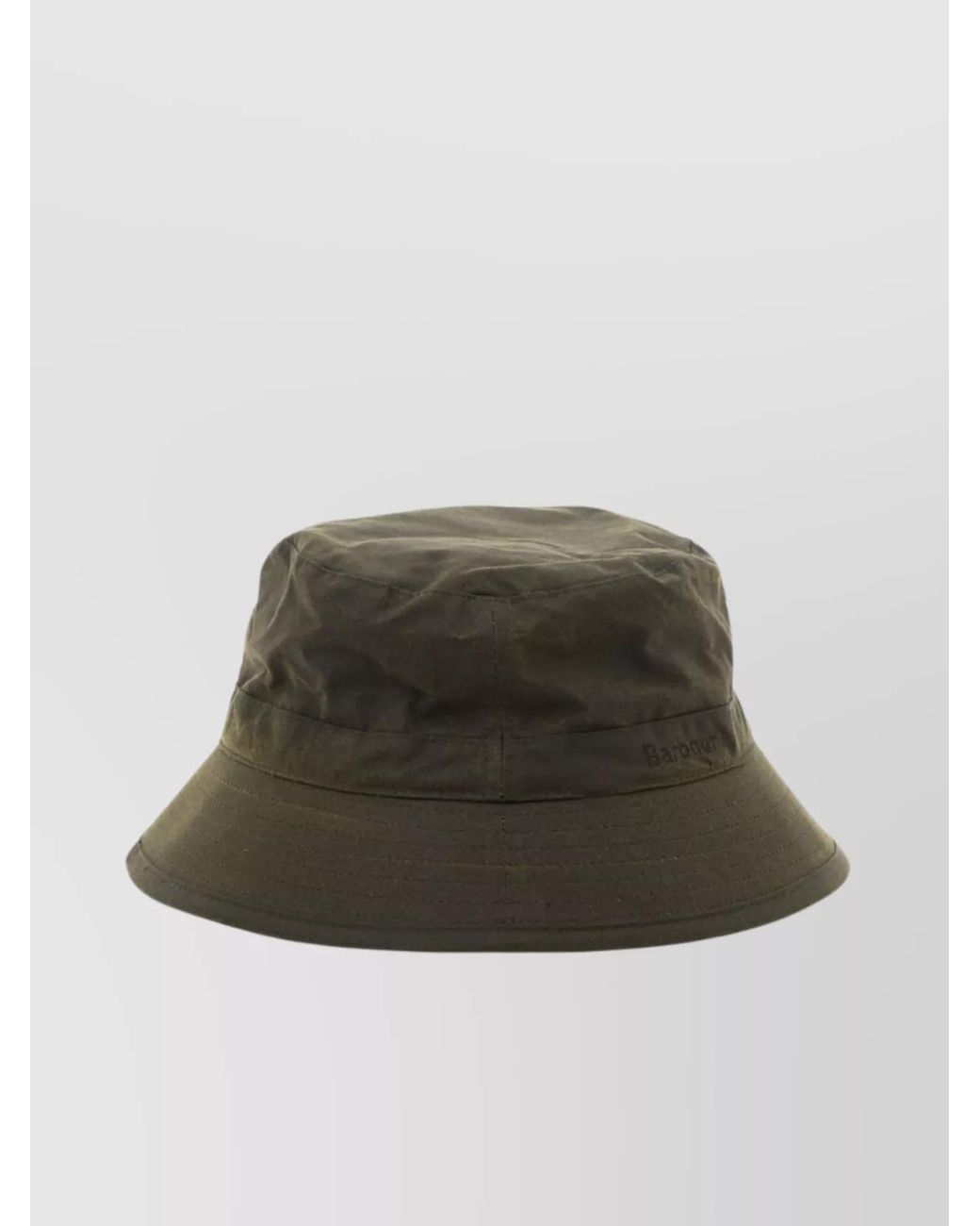 Barbour Green Stitched Detailing Wide Brim Bucket Hat for men