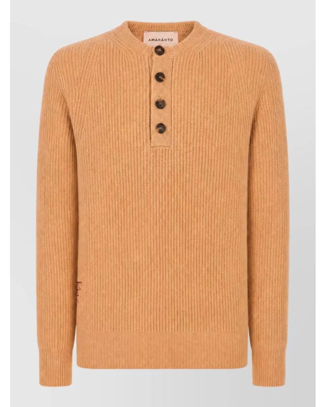 Amaranto Orange Cashmere Wool Tank Top for men