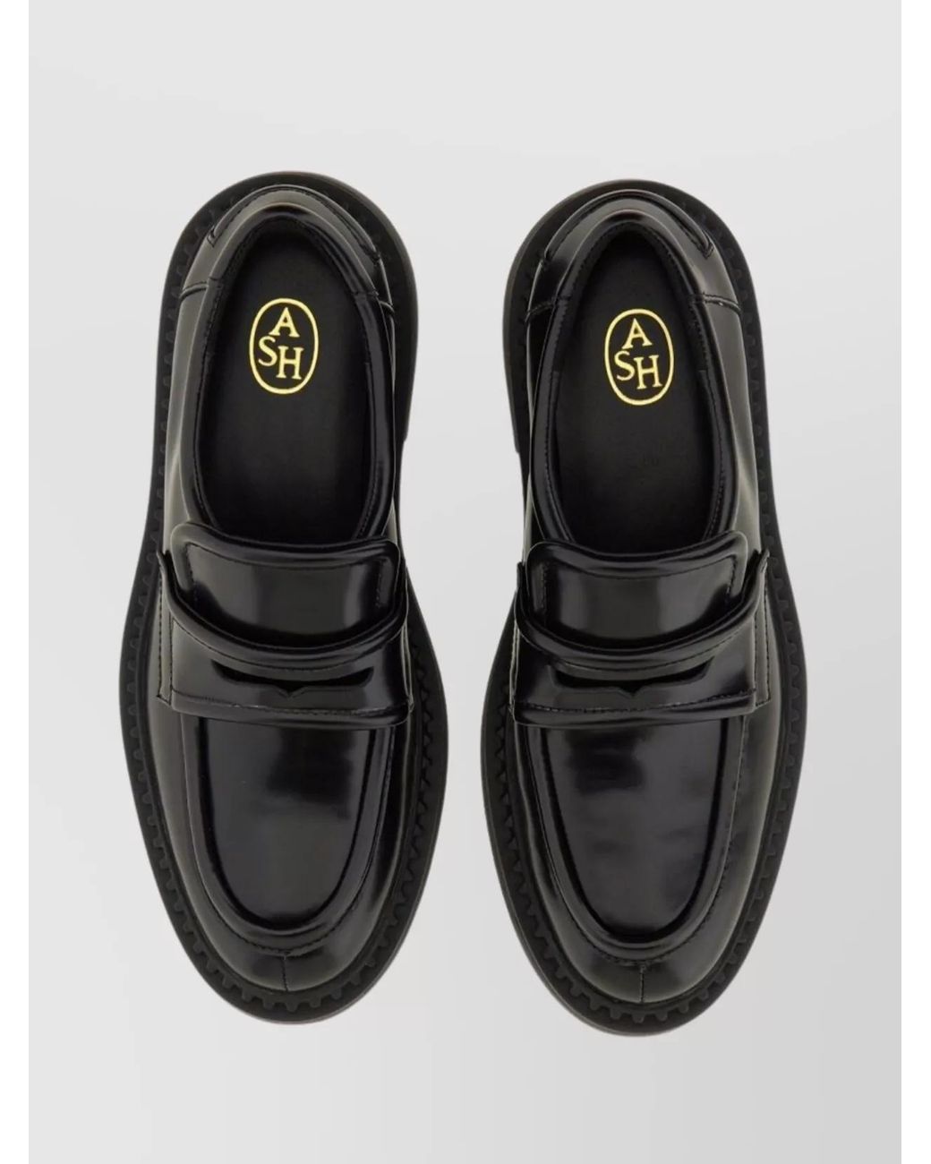 Ash Black Leather Loafers