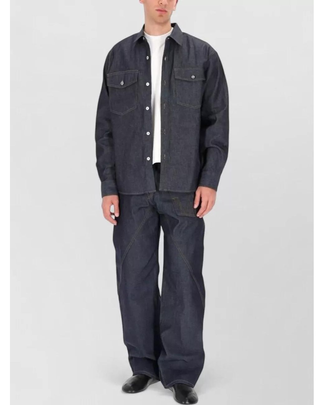 J.W. Anderson Black Denim Oversized Shirt for men
