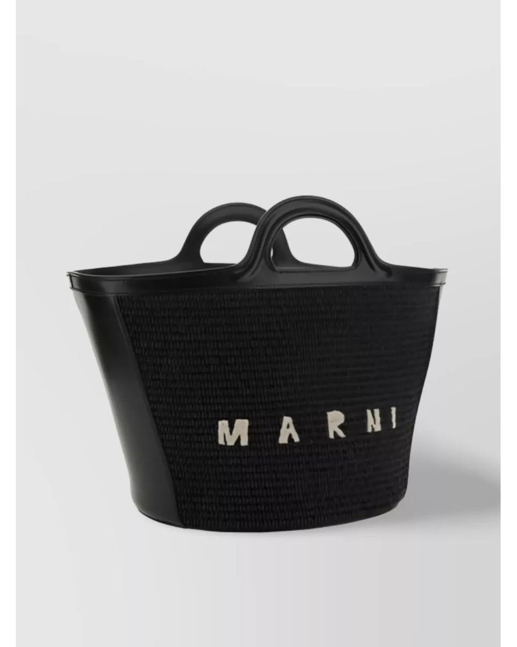 Marni Black Tropicalia Small Tote Bag