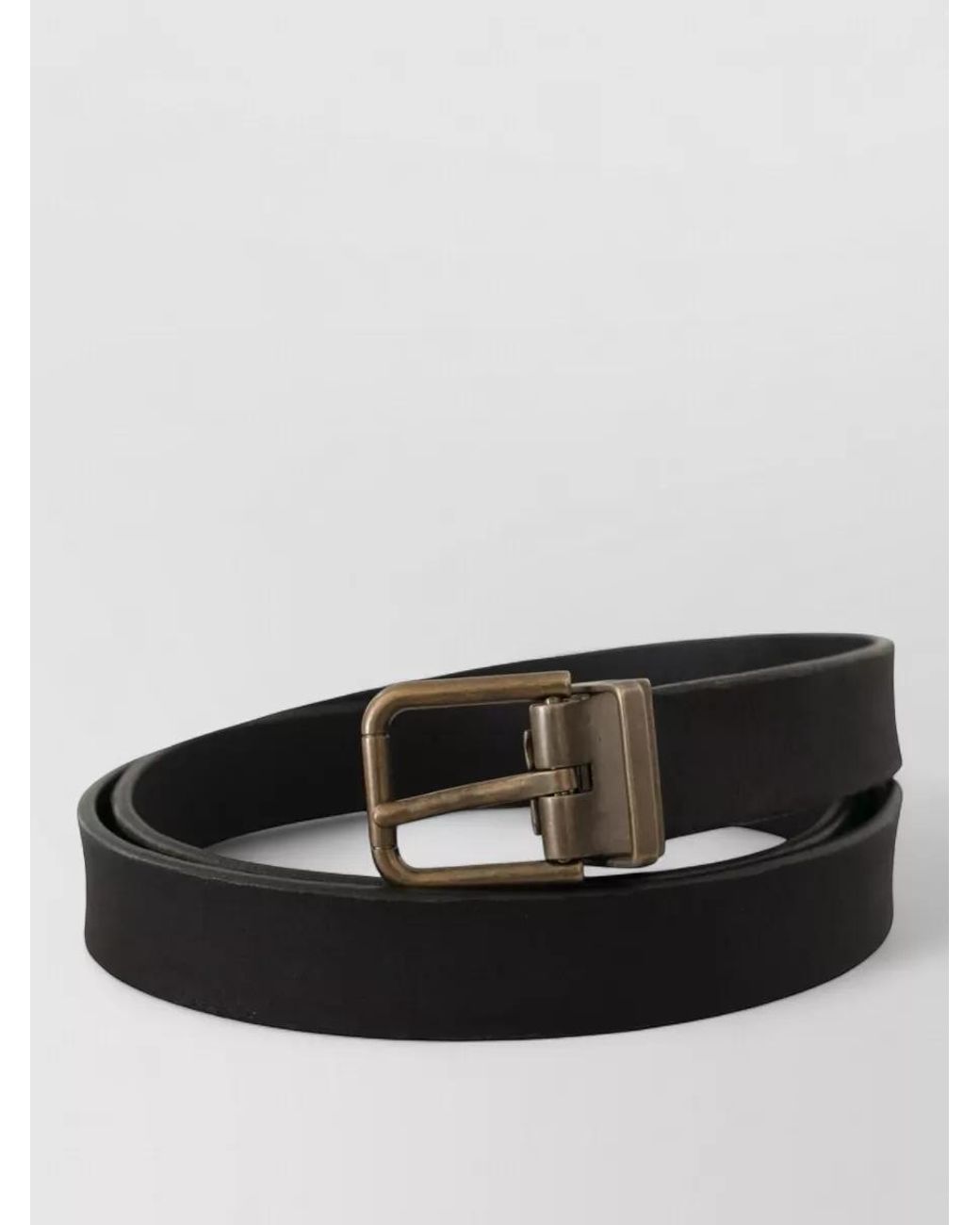 Dolce & Gabbana White Leather Classic Belt for men