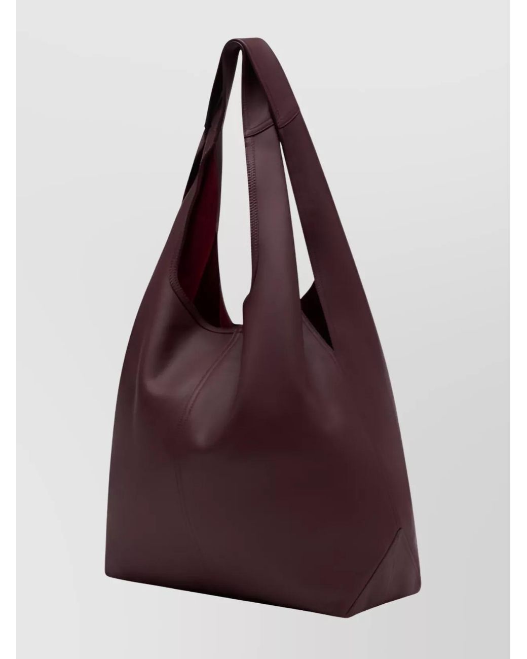 AMI Purple Leather Hobo Tote Bag