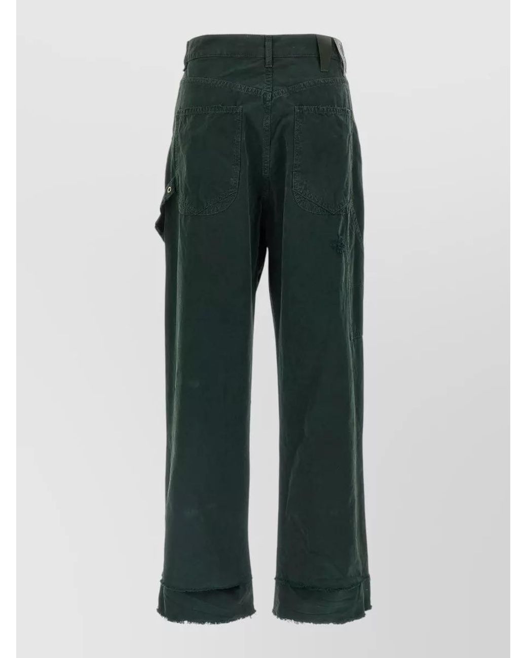 DARKPARK Green Canvas Straight-Leg Carpenter Trousers