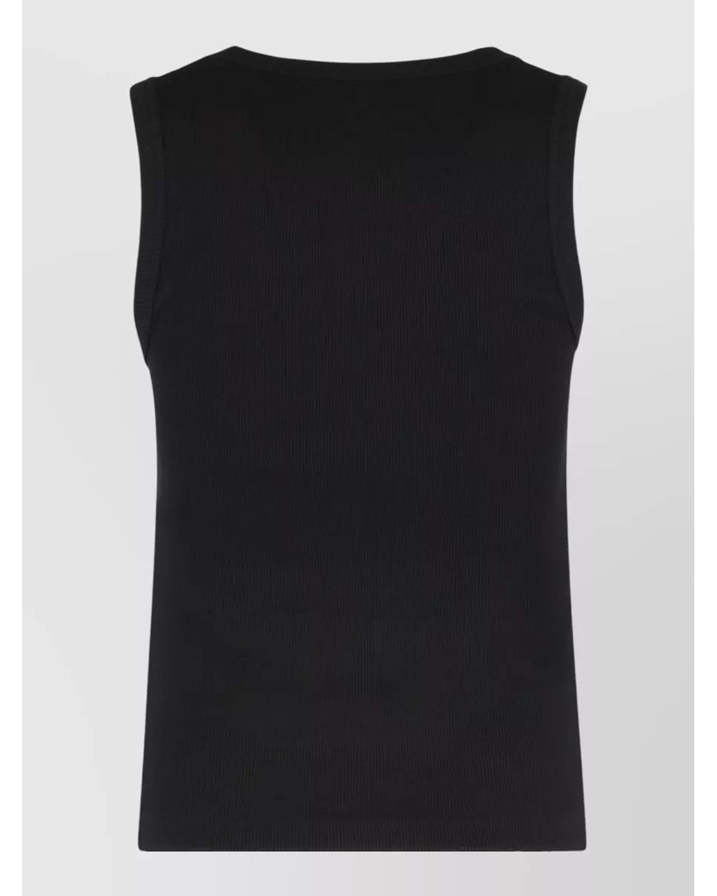 McQueen Black Ribbed Tank Top