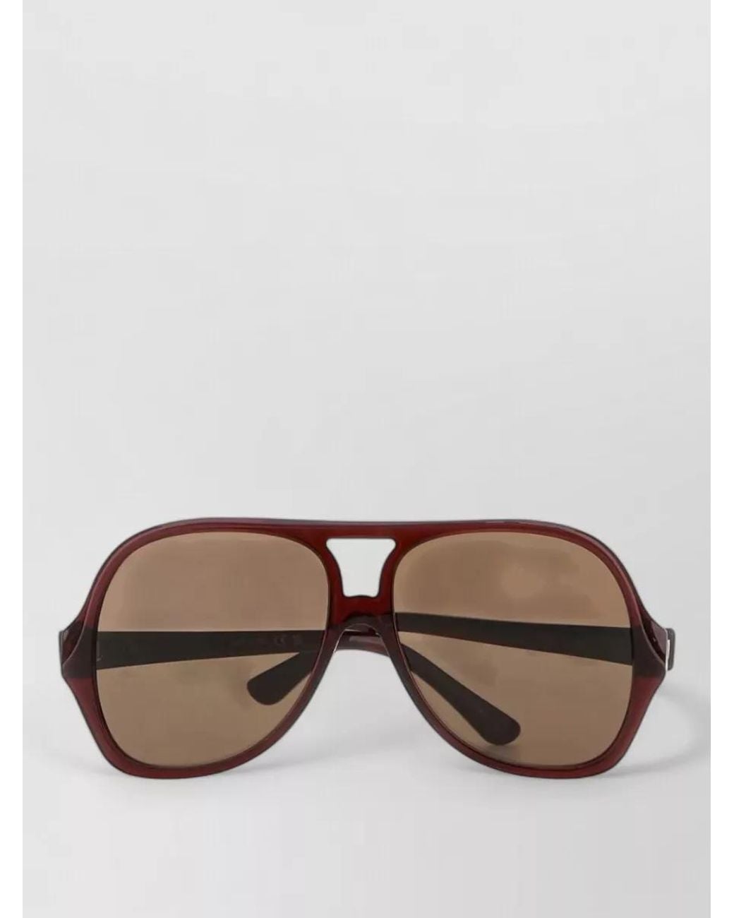 Chloé Brown Salomé Square Sunglasses Wide Temple Design