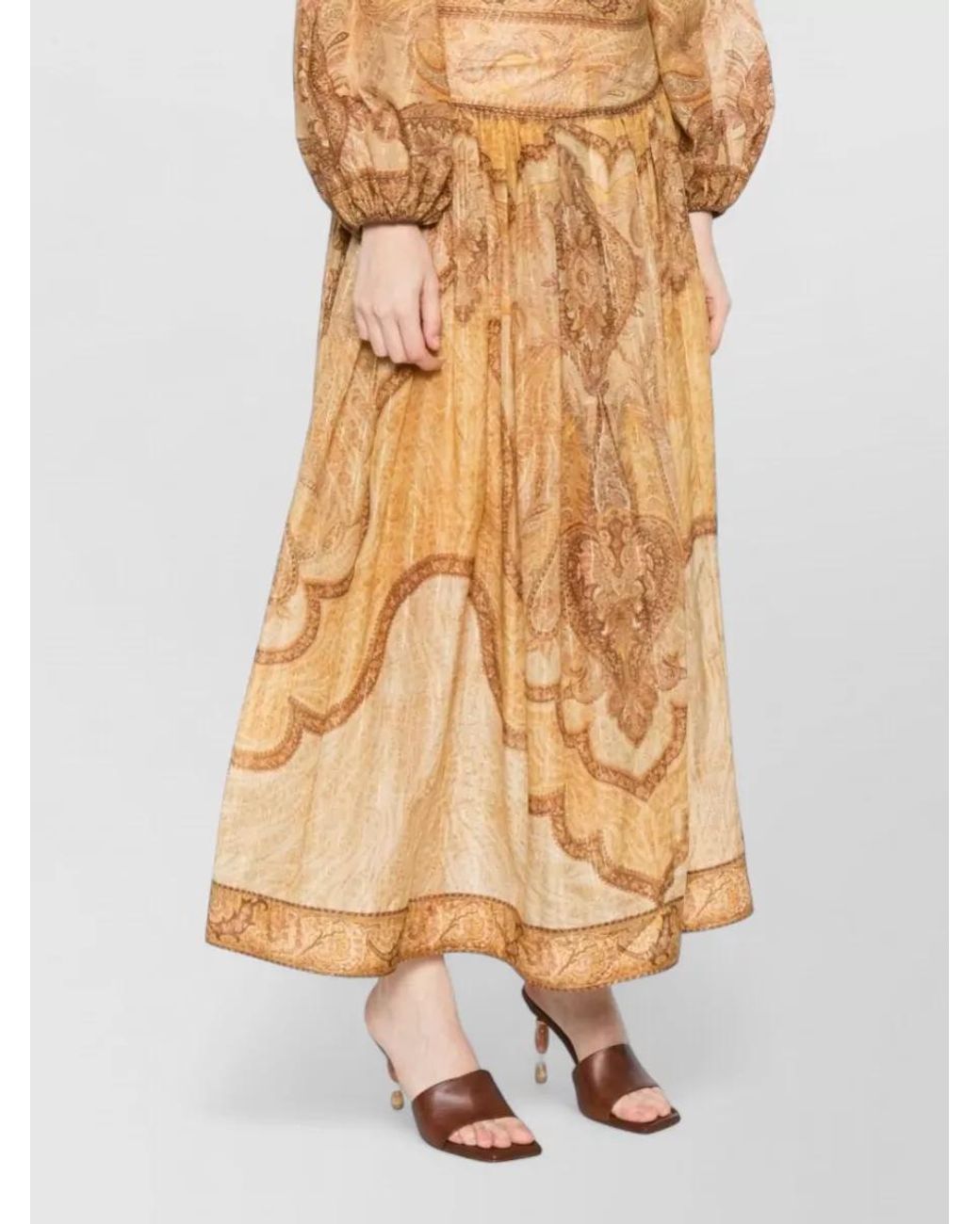 Zimmermann Natural Wanderlust Paisley-Print Maxi Skirt