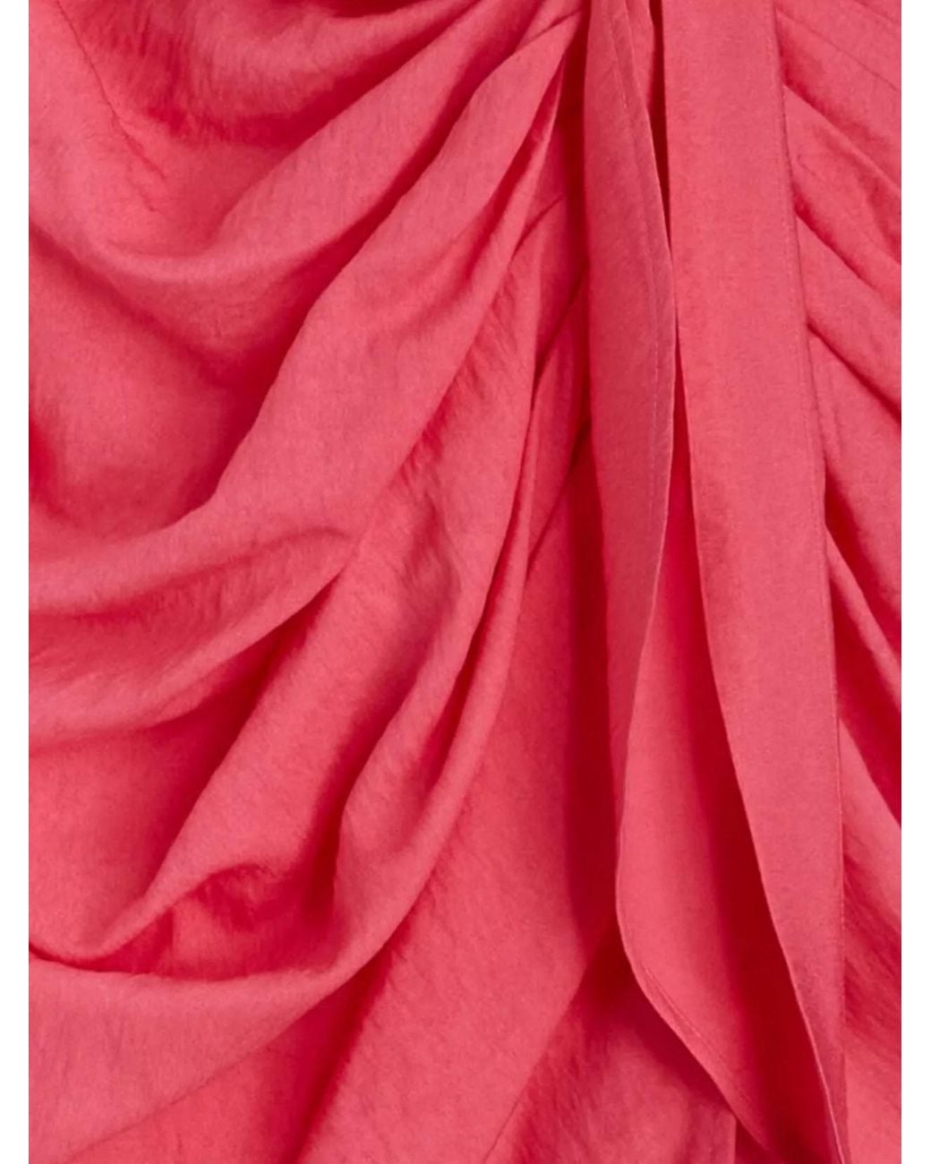 Jacquemus Pink Textured Draped Shirt Dress