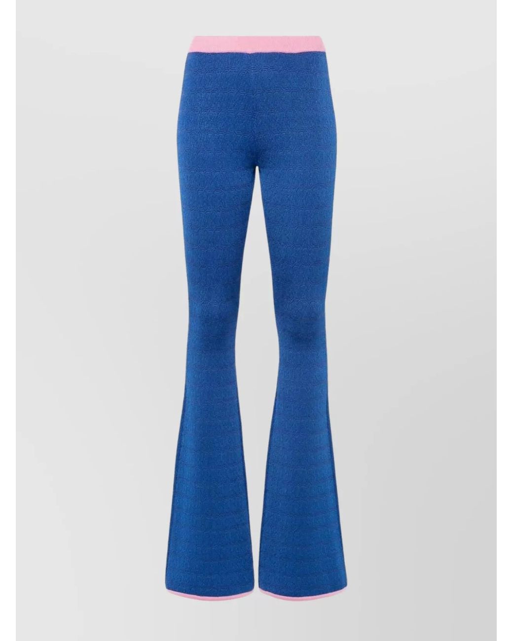 Bally Blue Patterned Jacquard Flared Trousers