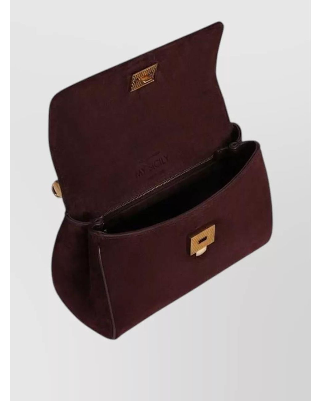 Dolce & Gabbana Purple My Sicily Mini Leather Shoulder Bag