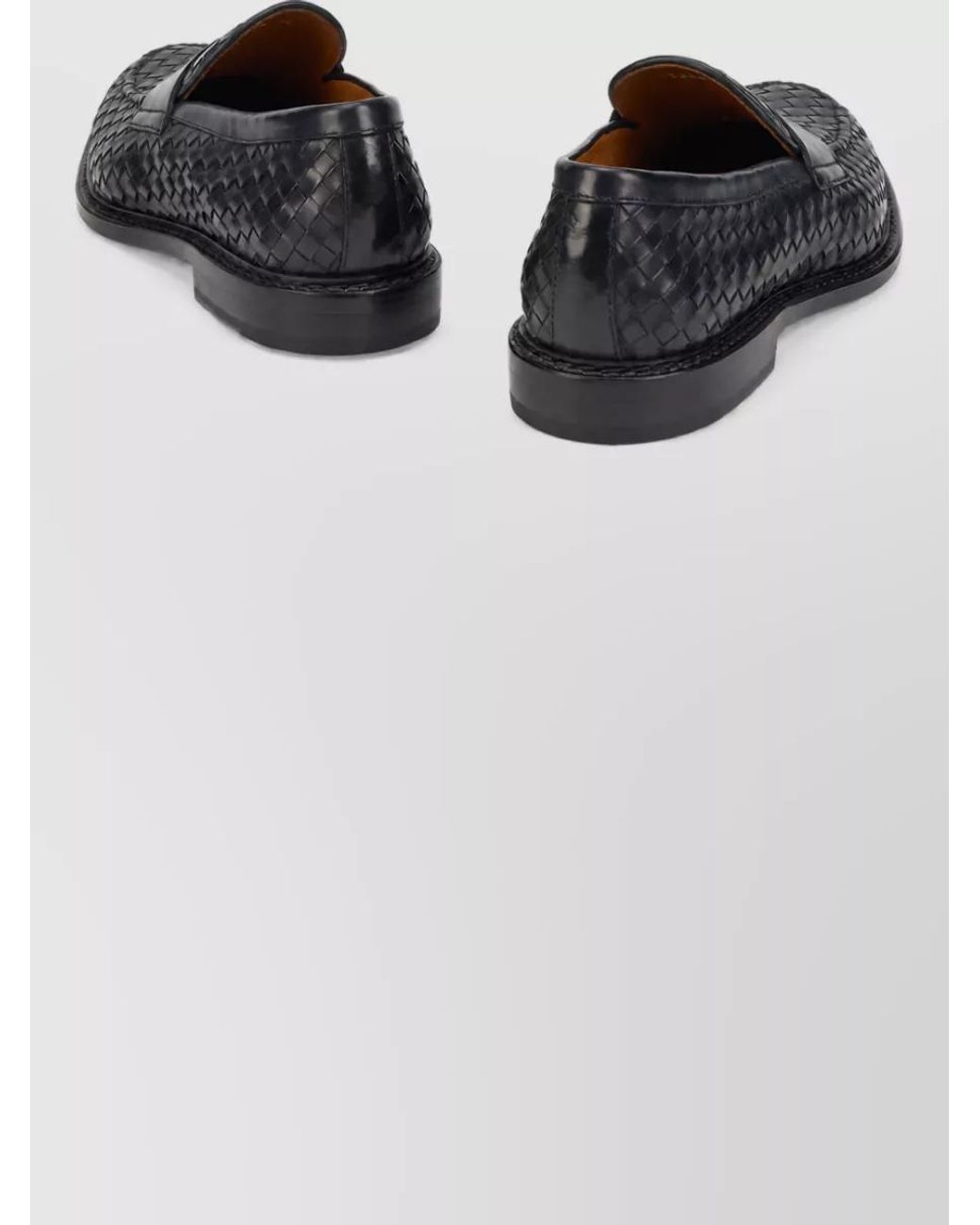 Doucal's Black Woven Leather Loafers for men
