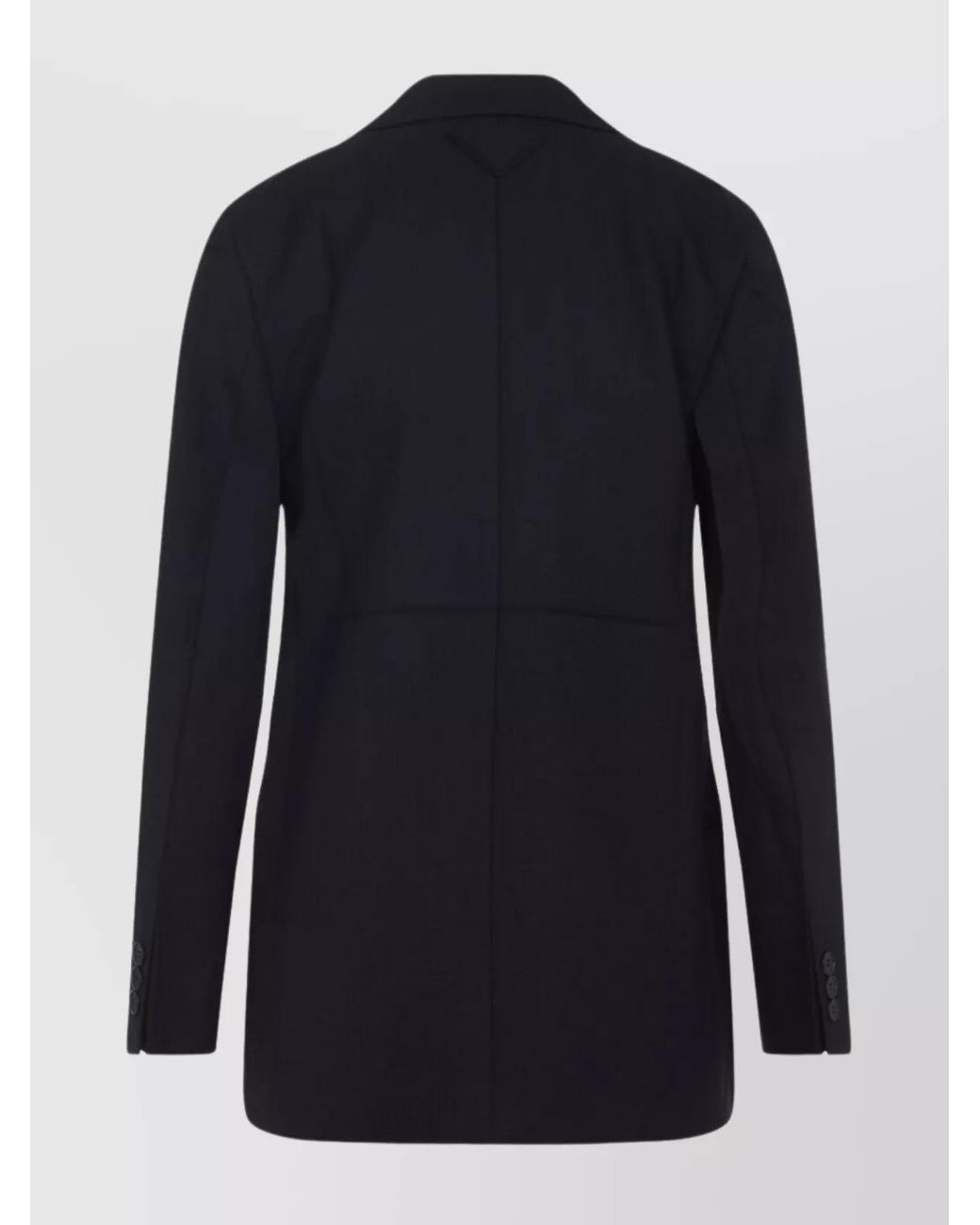 Prada Blue Virgin Wool Single-Breasted Blazer