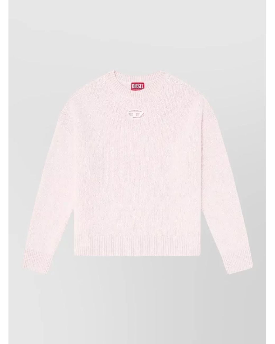 DIESEL Pink Crewneck Wool Blend Sweater