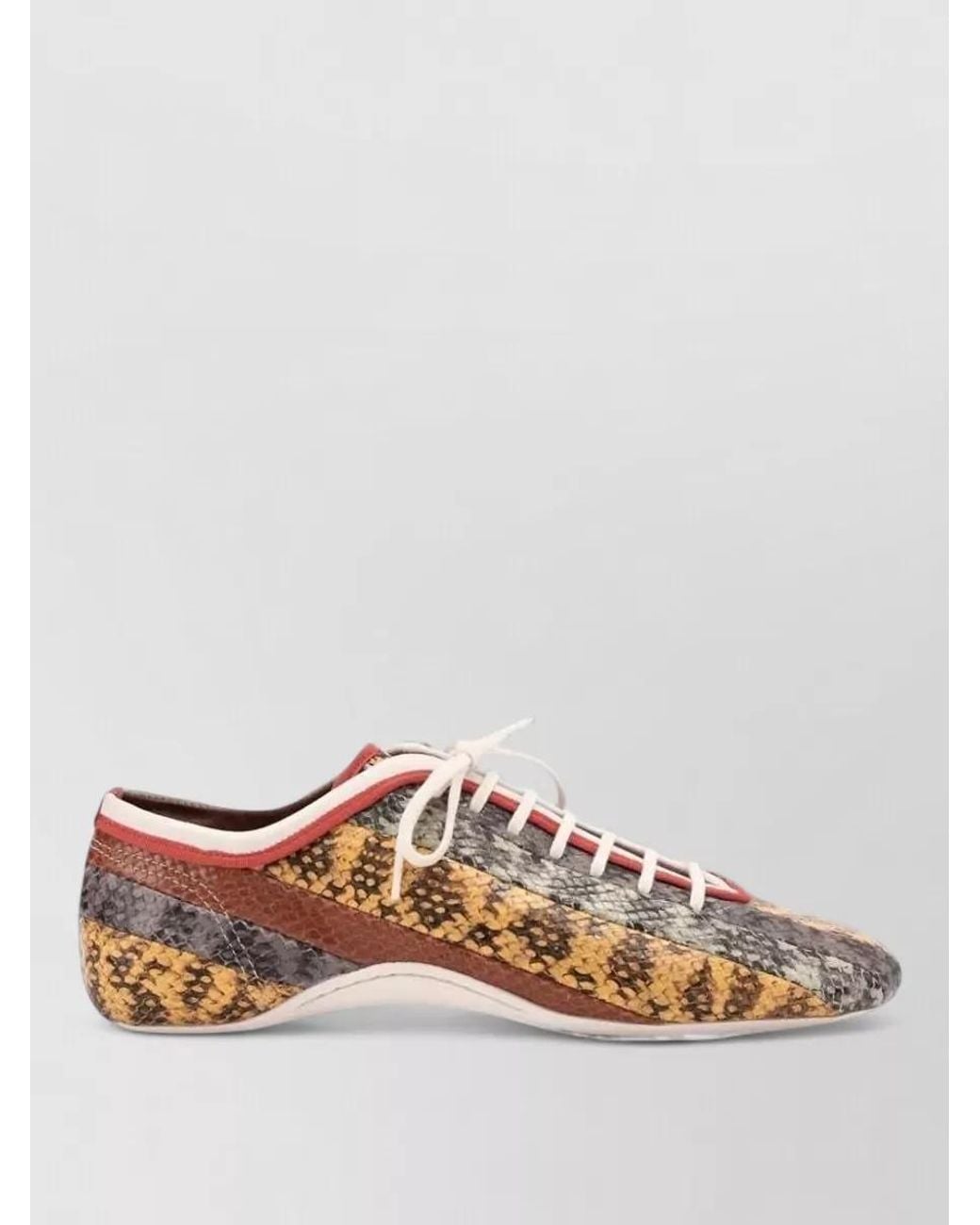 Dries Van Noten Pink Leather Patchwork Low-Top Sneakers