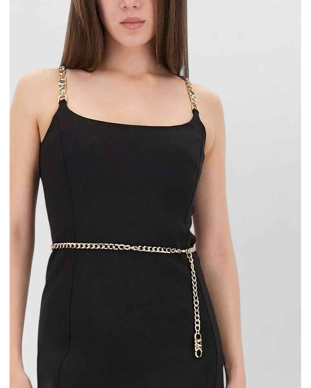 Michael Kors Black Slim-Fit Mini Dress