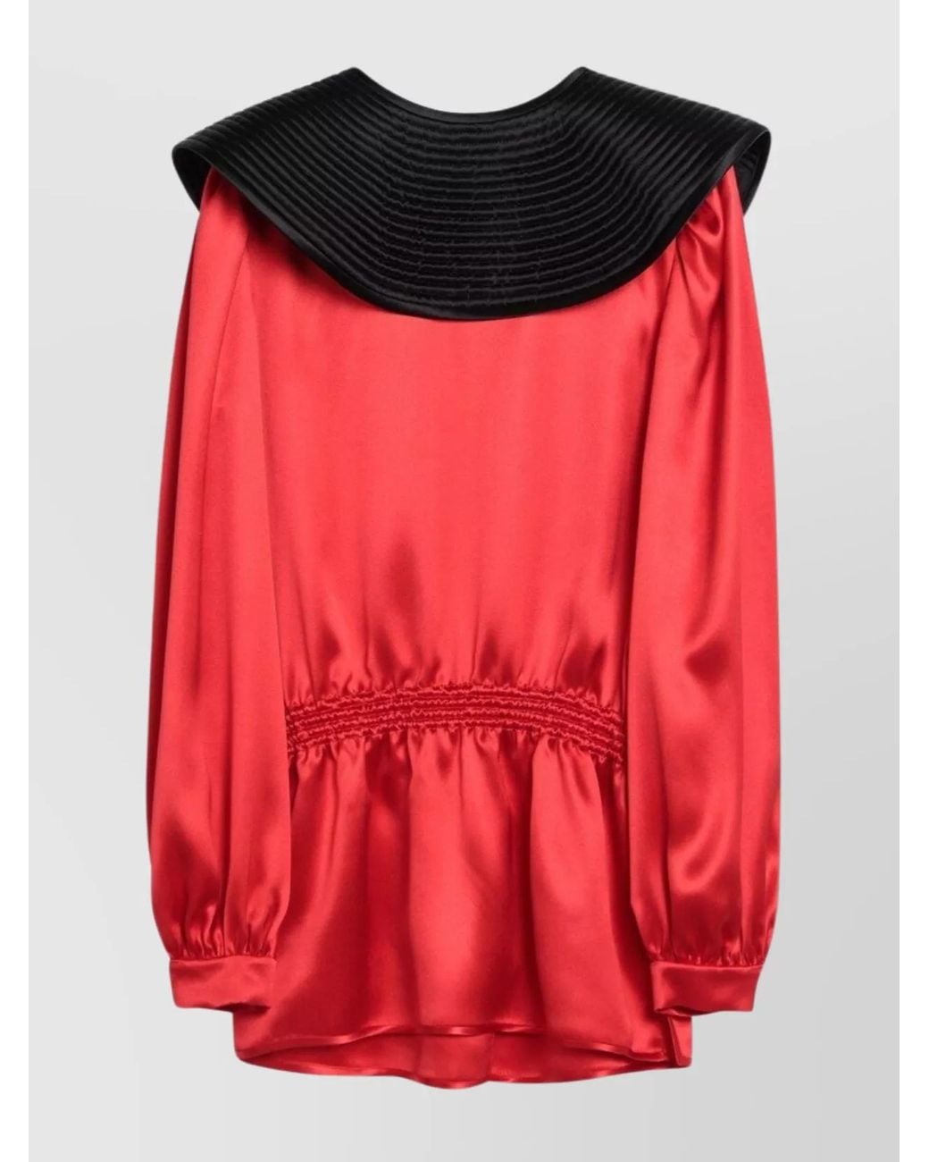 Valentino Red Silk Blouse