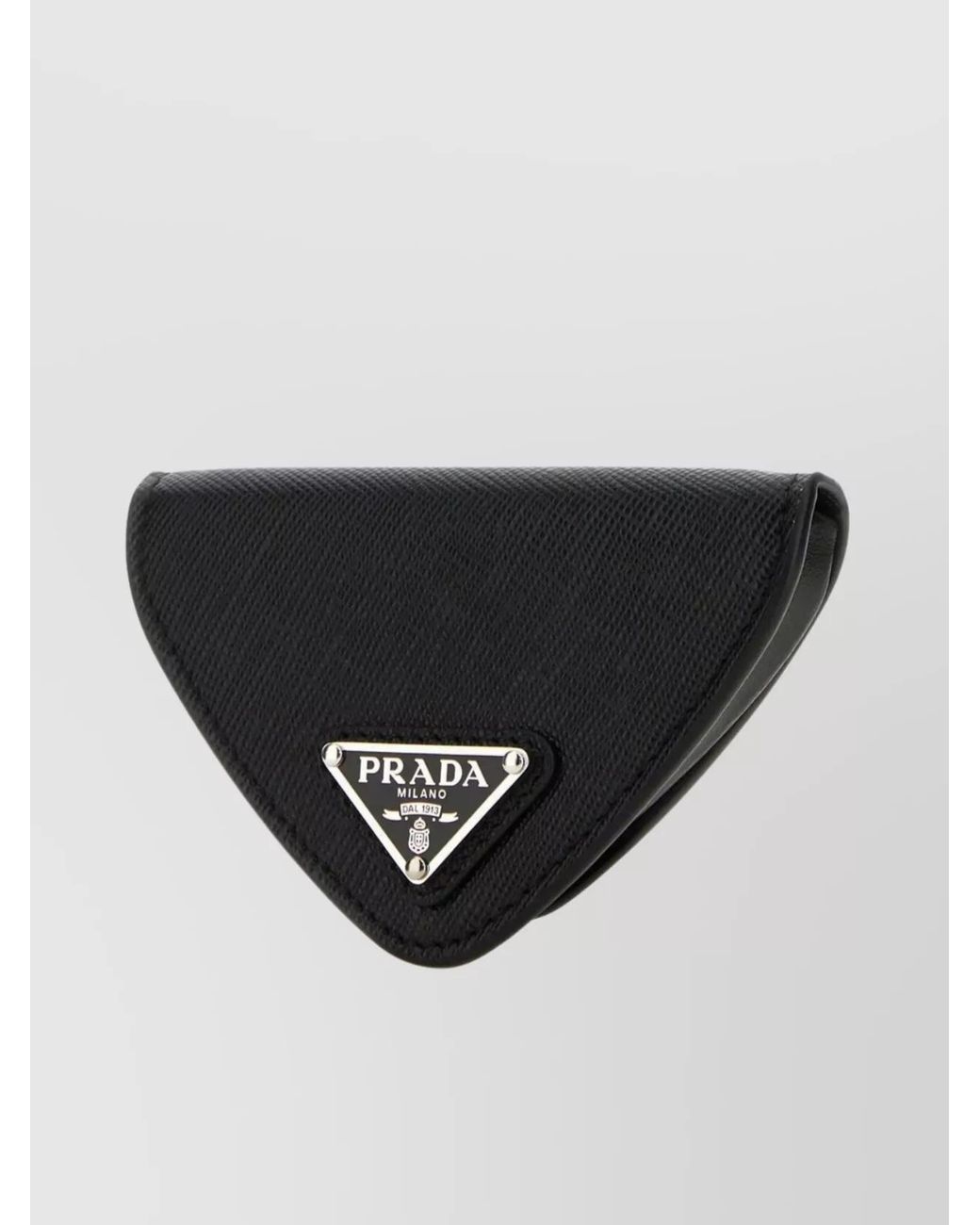 Prada Black Leather Coin Purse for men