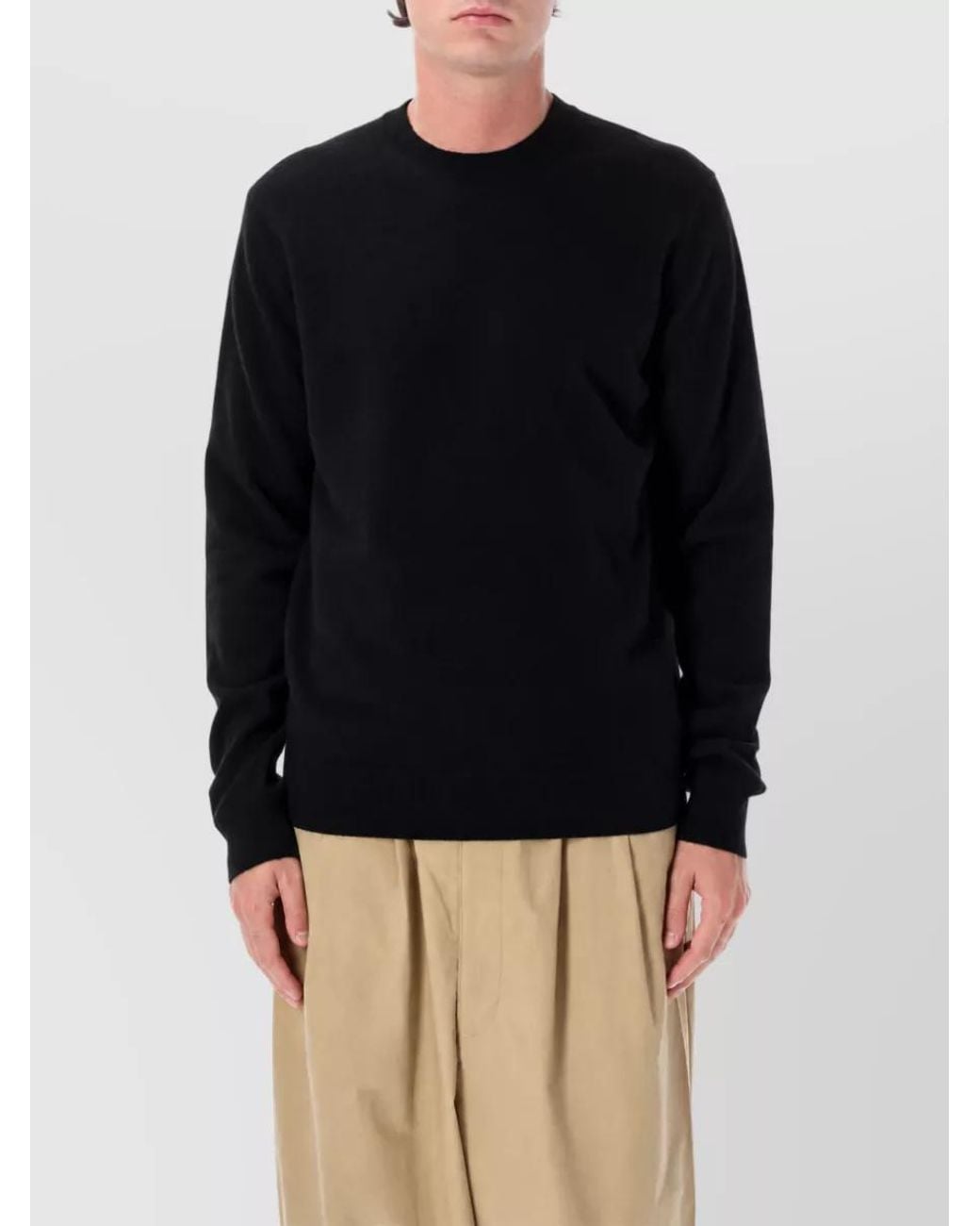 Comme des Garçons Blue Wool Regular-Fit Crew-Neck Sweater for men