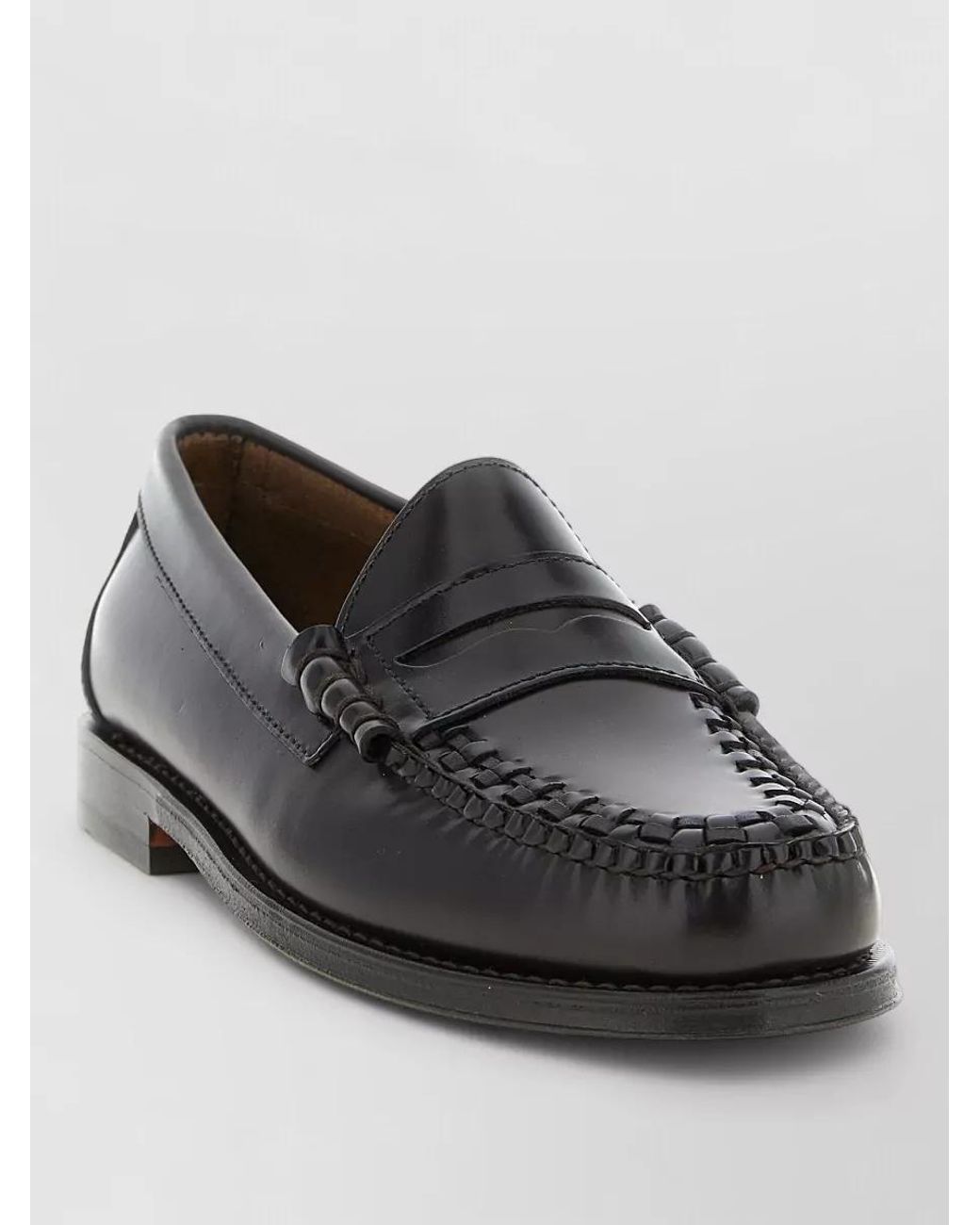 G.H.BASS Gray Leather Loafers for men