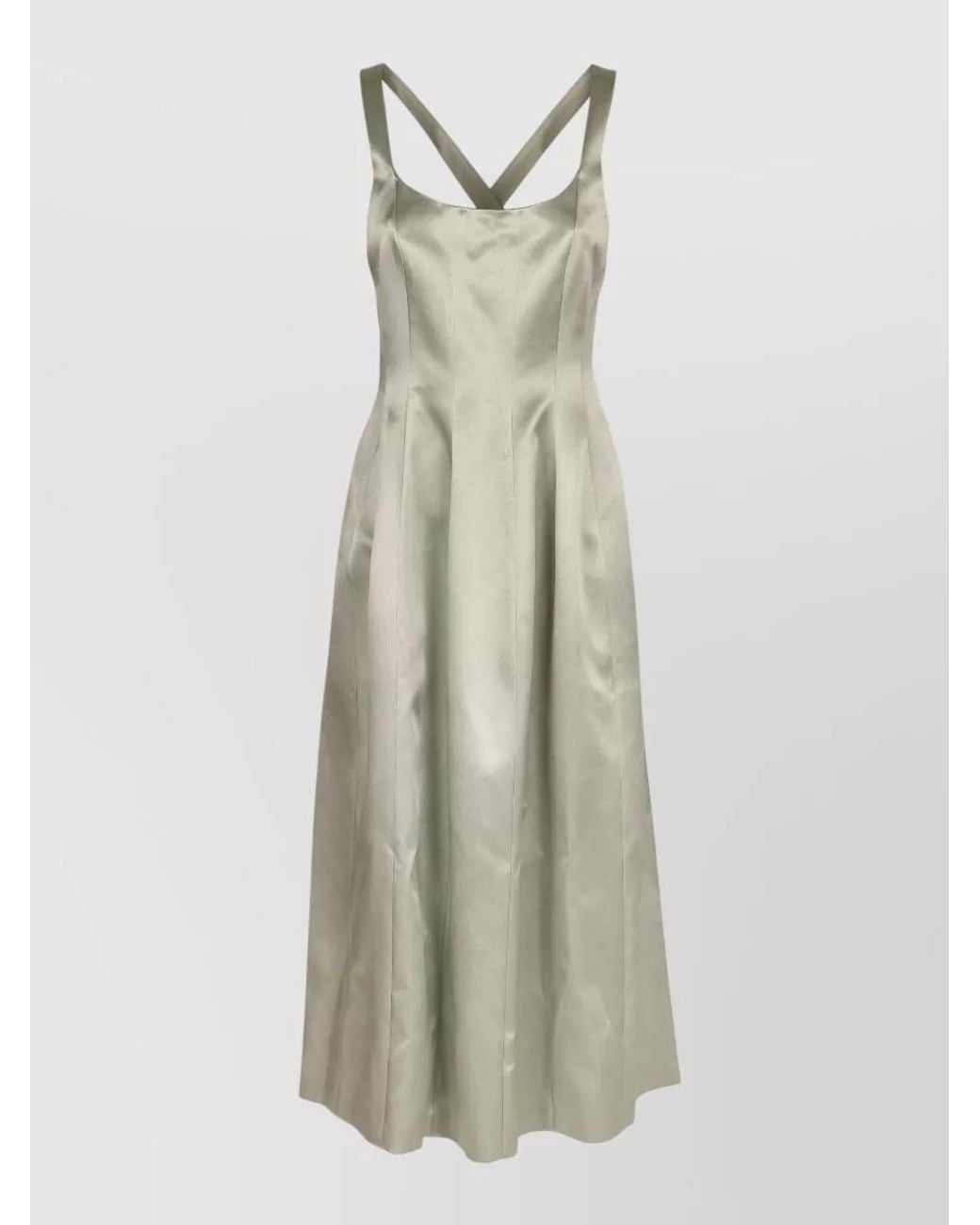 Philosophy White Cross-Back Midi Dress