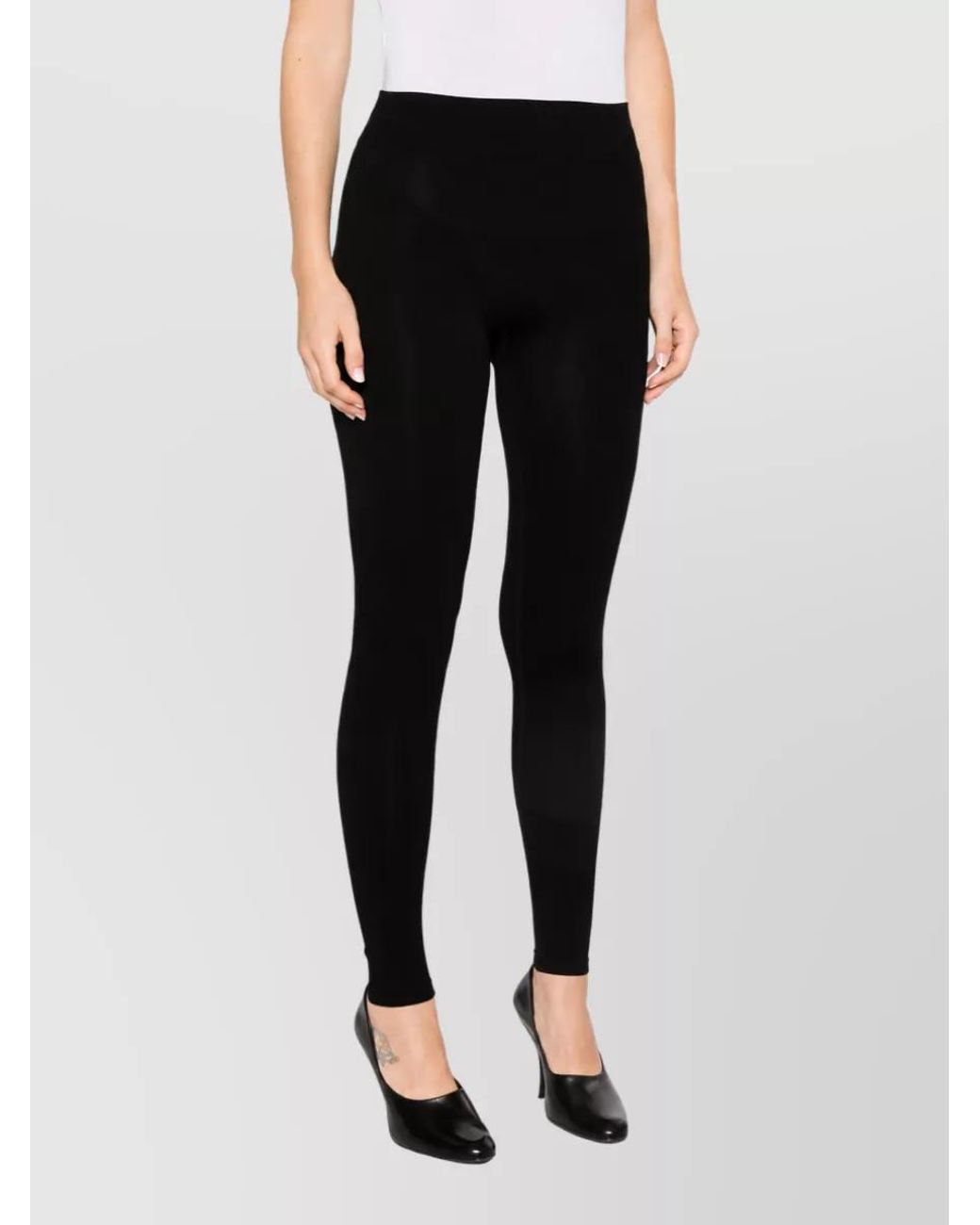 Totême  Black Ribbed High-Rise Slim-Fit Leggings
