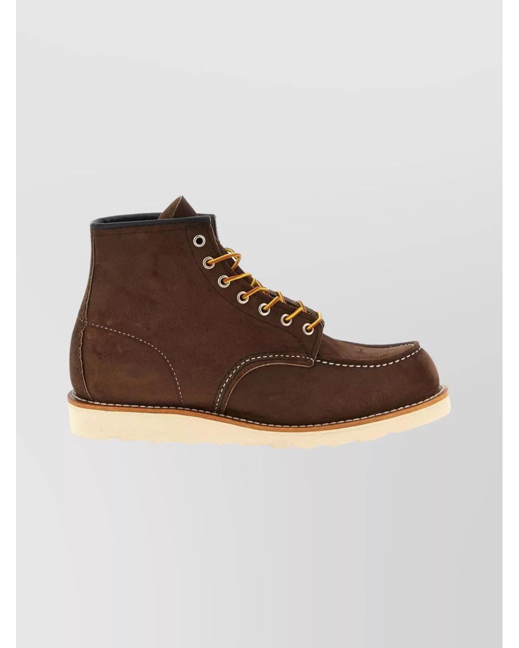 Red Wing Brown Leather Classic Moc Ankle Boots for men