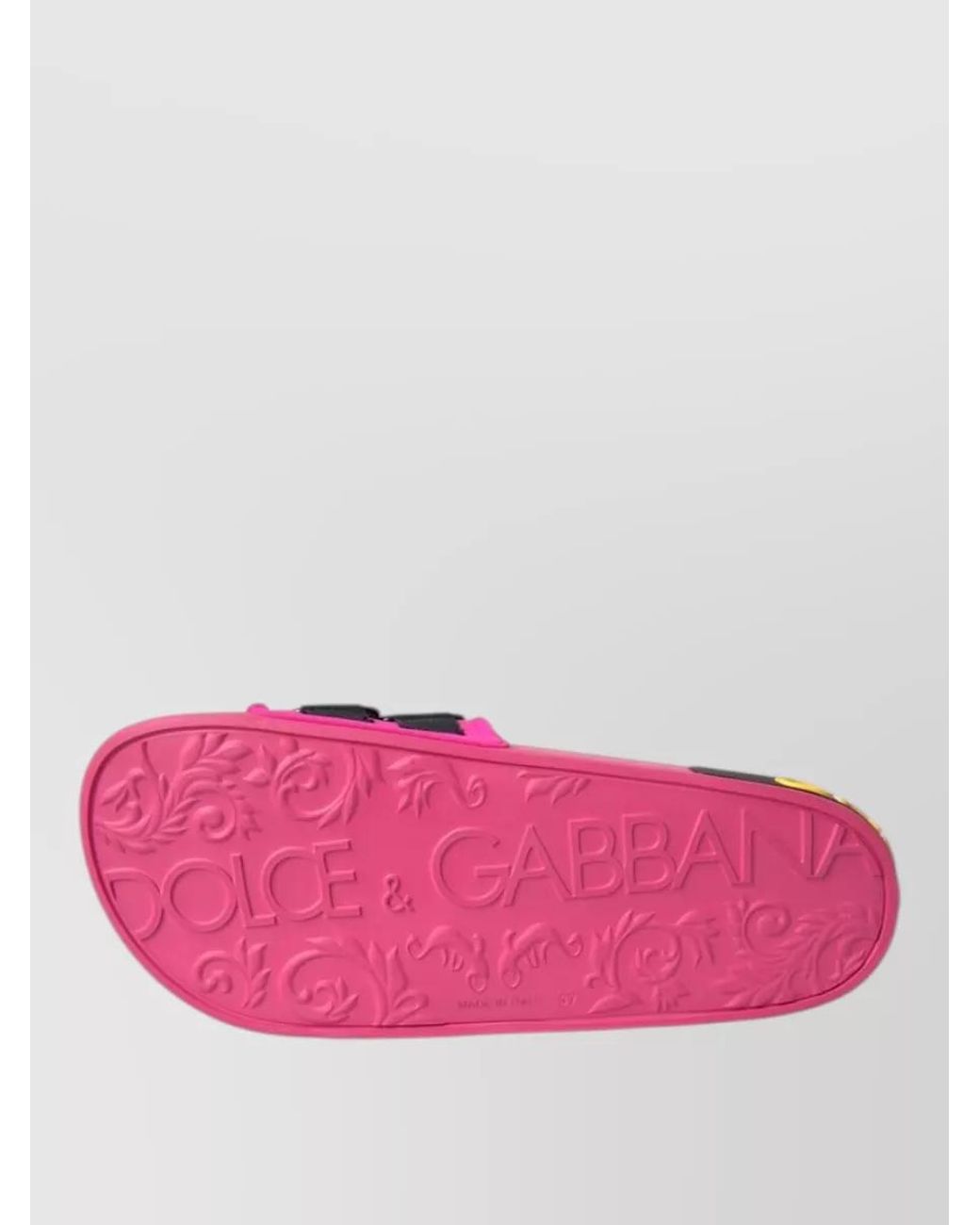 Dolce & Gabbana Pink Logo-Print Slides