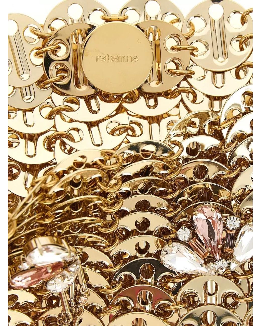 Rabanne White 1969 Chain Mail Nano Crystal-Embellished Clutch Bag