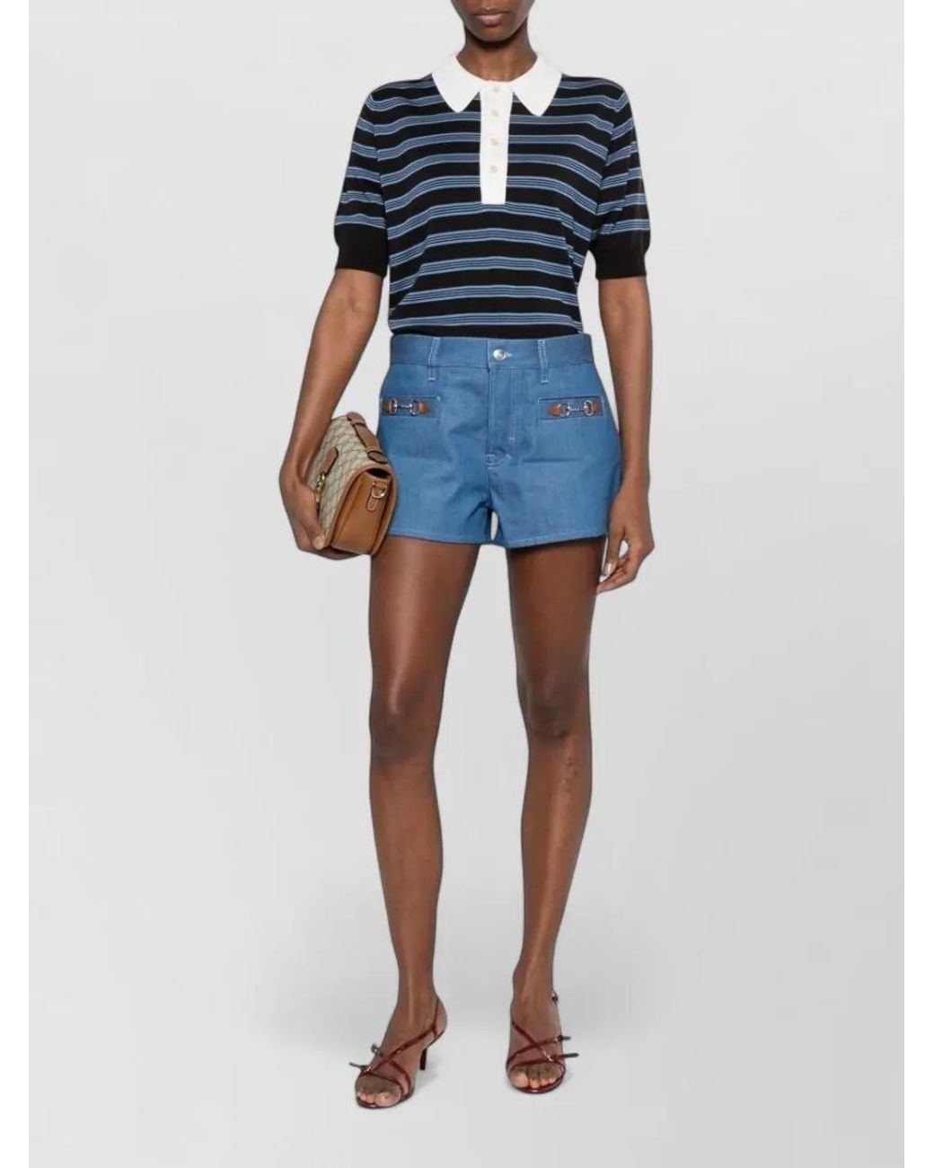 Gucci Blue Denim Short Shorts