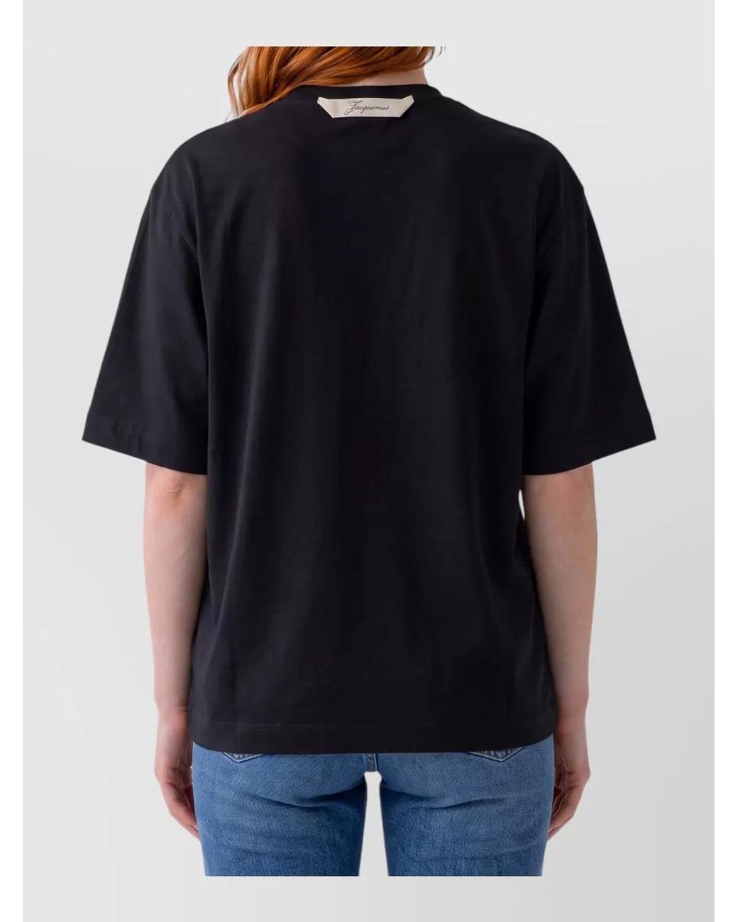 Jacquemus Black Ribbed Crew Neck Short Sleeve T-Shirt